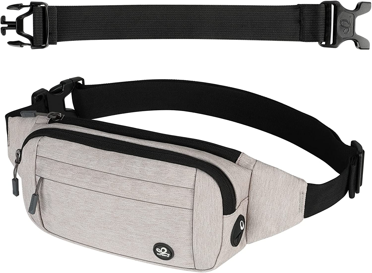 WATERFLY Fanny Pack Waist Bag: Runner Small Hip Pouch Bum Bag Running Fannie Pack Phanny Fannypack Waistpack Bumbag Beltbag Sport Slim Fashionable for Jogging Hiking Woman Man