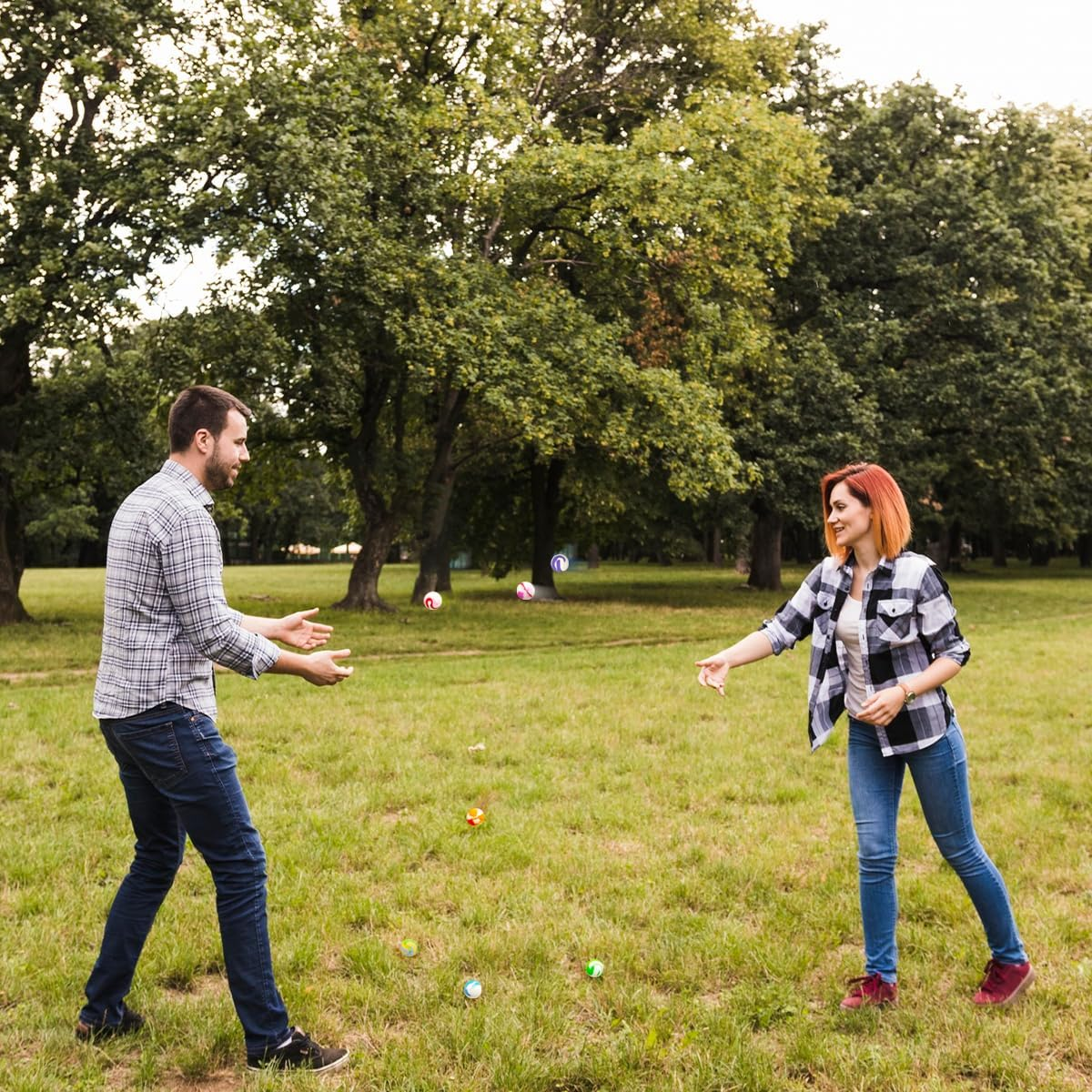 WELANE Bouncy Balls, 20 PCS Color Rubber Balls for Party Bag Filler, Game Prizes, Cat Toys (25Mm/0.98In)