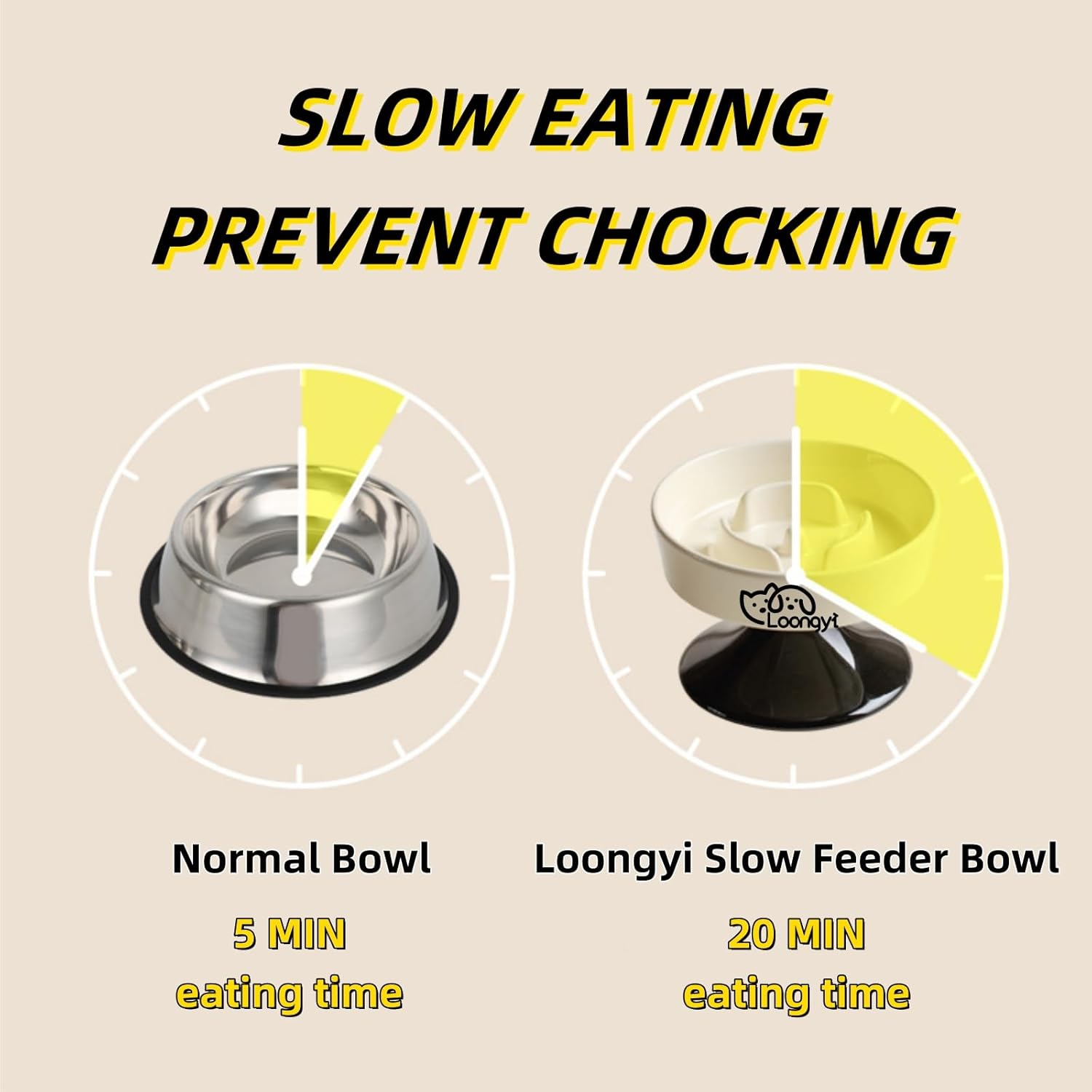 Ceramic Elevated Pet Slow Feeder Bowl - 400G Capacity Anti-Choke Cat & Dog Food Dish - Neck Protection Cat Dog Meal Plate image number 4