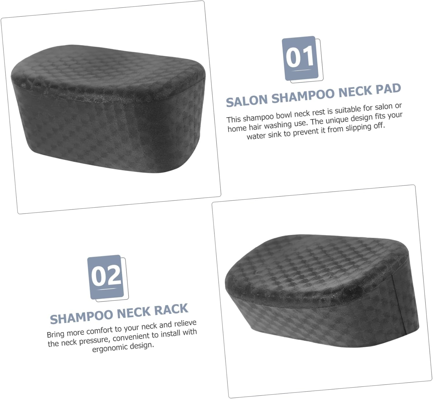 Healeved 3Pcs Shampoo Bowl Neck Rest Cushion Salon Spa Hair Washing Pillow Support Reusable Comfortable Neck Cushion for Spa and Home Use image number 6