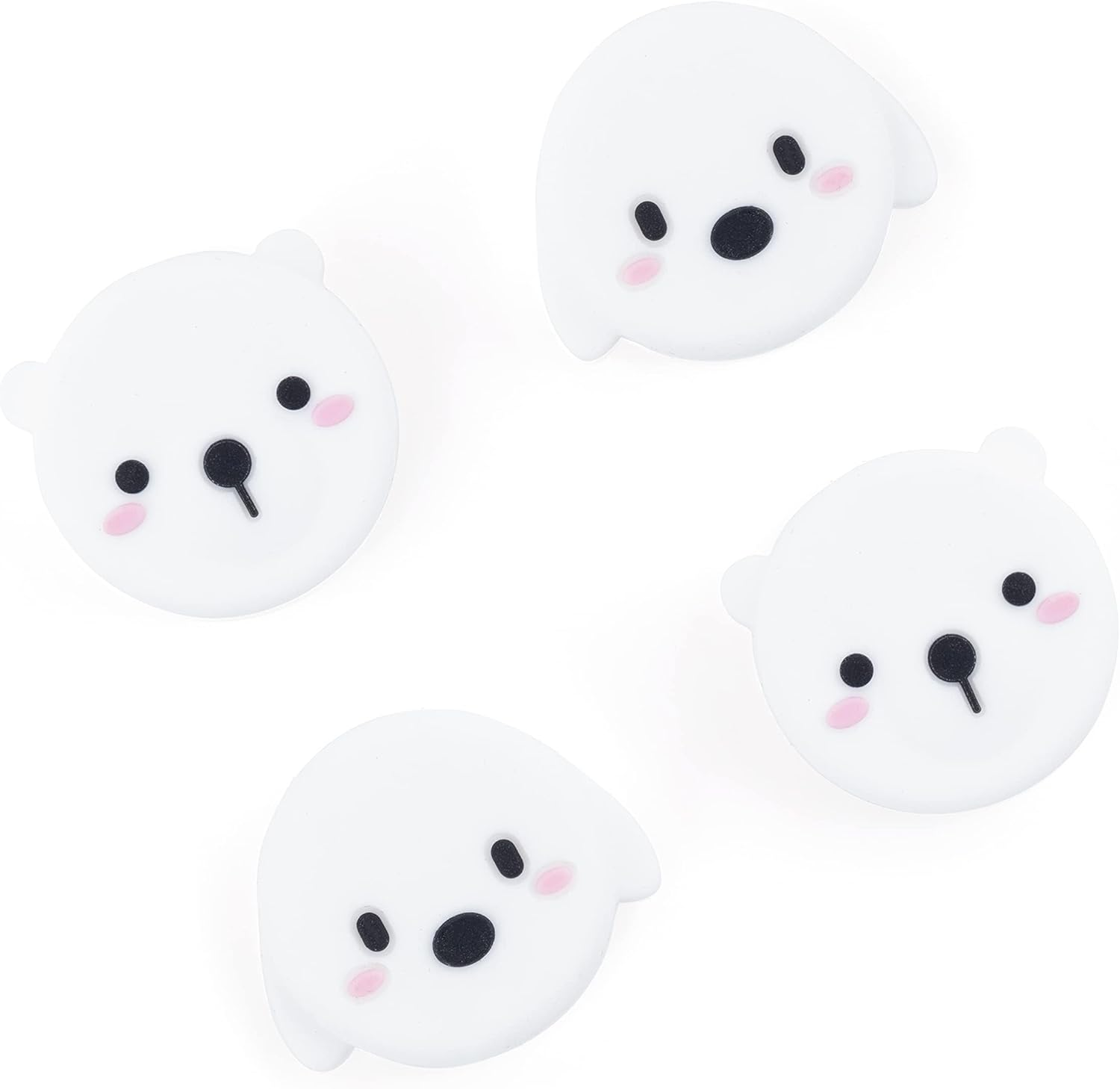 Geekshare Cute Animal Theme PS4 Controller Thumb Grips, Thumbsticks Cover Set Compatible with Switch Pro Controller and PS4 PS5 Controller, 4 Pcs - Dog and Bear image number 4