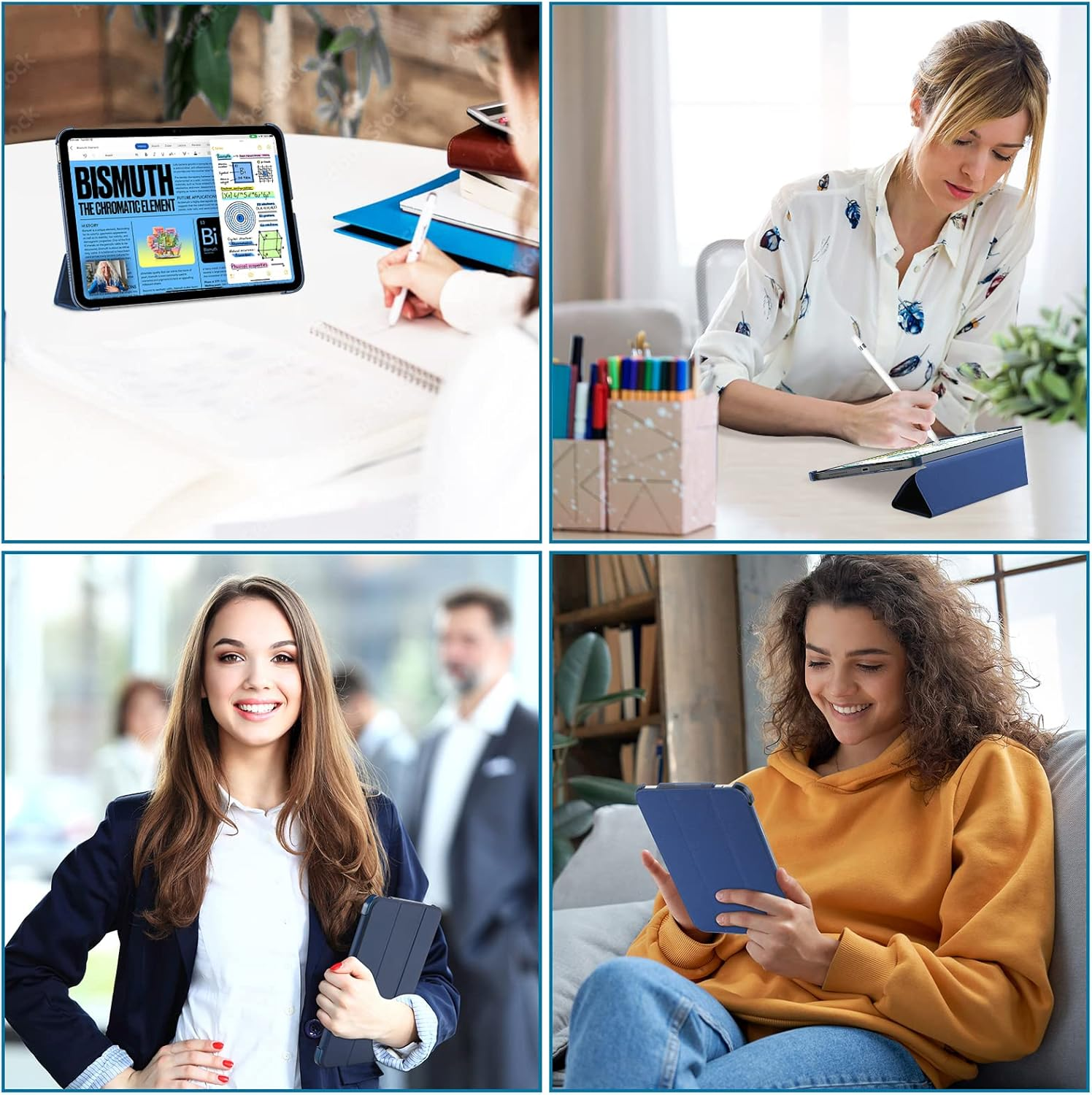 Procase for Ipad (A16) 11Th Generation 11 Inch 2025/ Ipad 10Th Generation 10.9 Inch 2022 Case, Slim Smart Cover with Translucent Hard Shell Back, Supports Touch ID, Auto Wake/Sleep -Navy