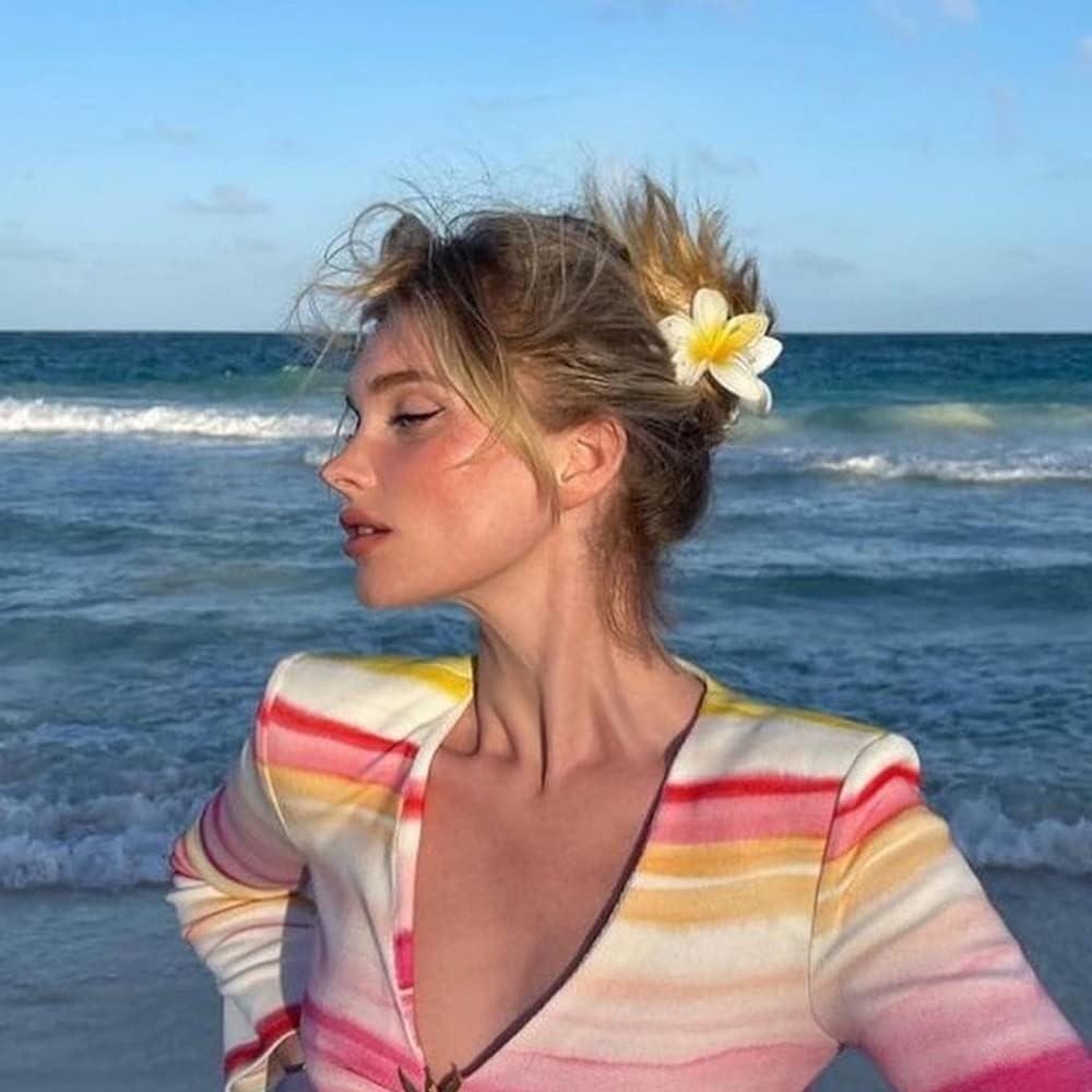 ZSPERKLA Pack of 6 Flower Hair Clips for Thick Thin Hair, Non-Slip Acrylic Hair Clips Large Hair Clips for Women Girls Hair Styling Accessories image number 2