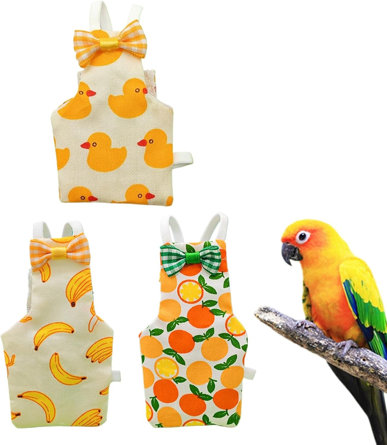 Bird Diapers, Bird Diapers Clothes for Pigeons, Cute Parakeet Cotton Clothing with Strap for Pet Animals Yard Travel Housewarming Halloween Garden image number 4