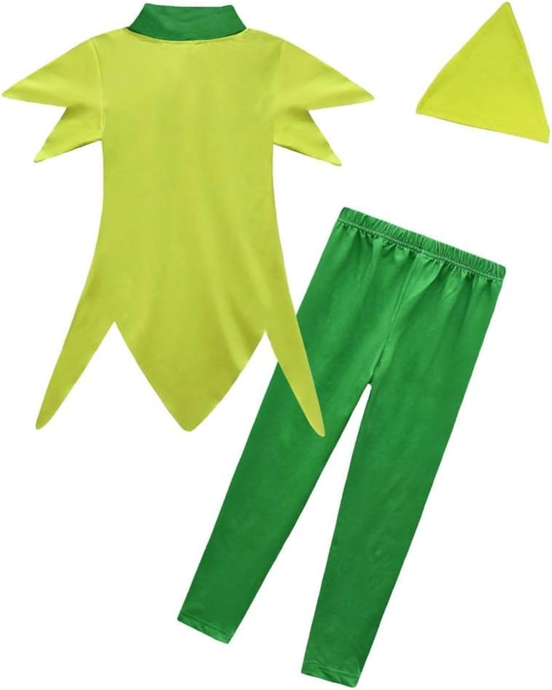Dressy Daisy Peter Pan Costume with Hat for Toddler Kids Boys Halloween Fancy Party Dress up Outfit Set Size 3 to 14