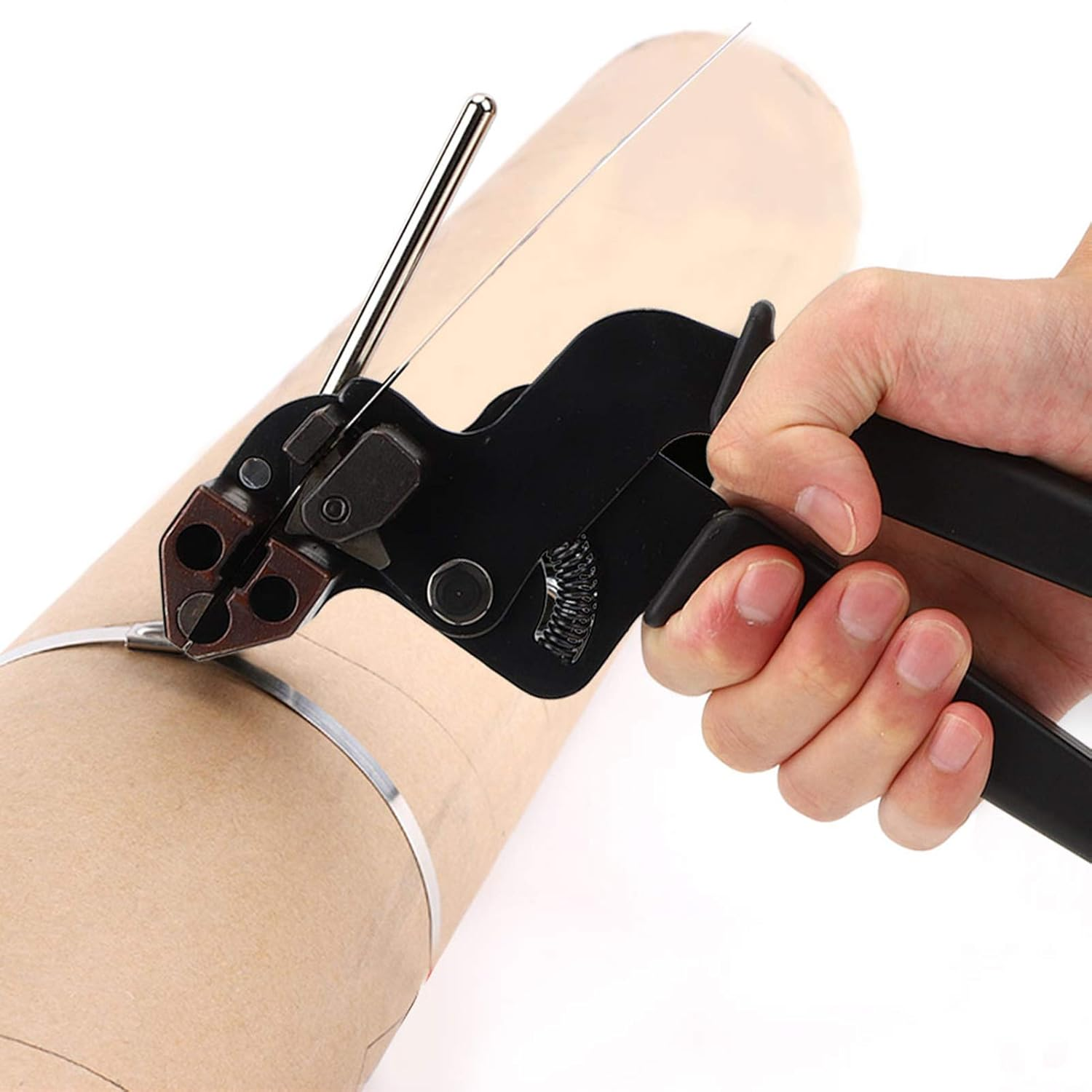 Bewinner Cable Tie Gun Stainless Steel, Automatic Wire Stripper for Stretching and Cutting, 0.3 Mm Thickness, 12 Mm Wide, Self-Locking/Conductive Electrical Equipment for Home Improvement image number 3