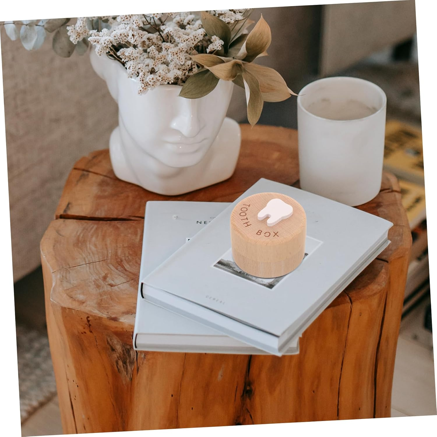 IMIKEYA Tooth Collection Box Cartoon Design Tooth Holder for Cute Storage Container for Teeth and Fetal Hair Keepsake for Newborns image number 1