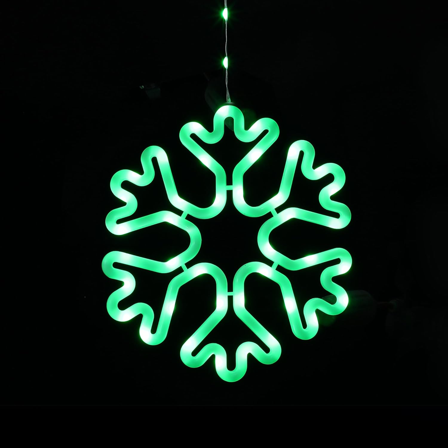 Lexi Lighting 27CM RGB Snowflake Window Display, Battery Operated, 12 Modes with Timer Function, LED Xmas Lighted Decorations for Party, Birthday, Wedding, Holiday, Indoor Use image number 3