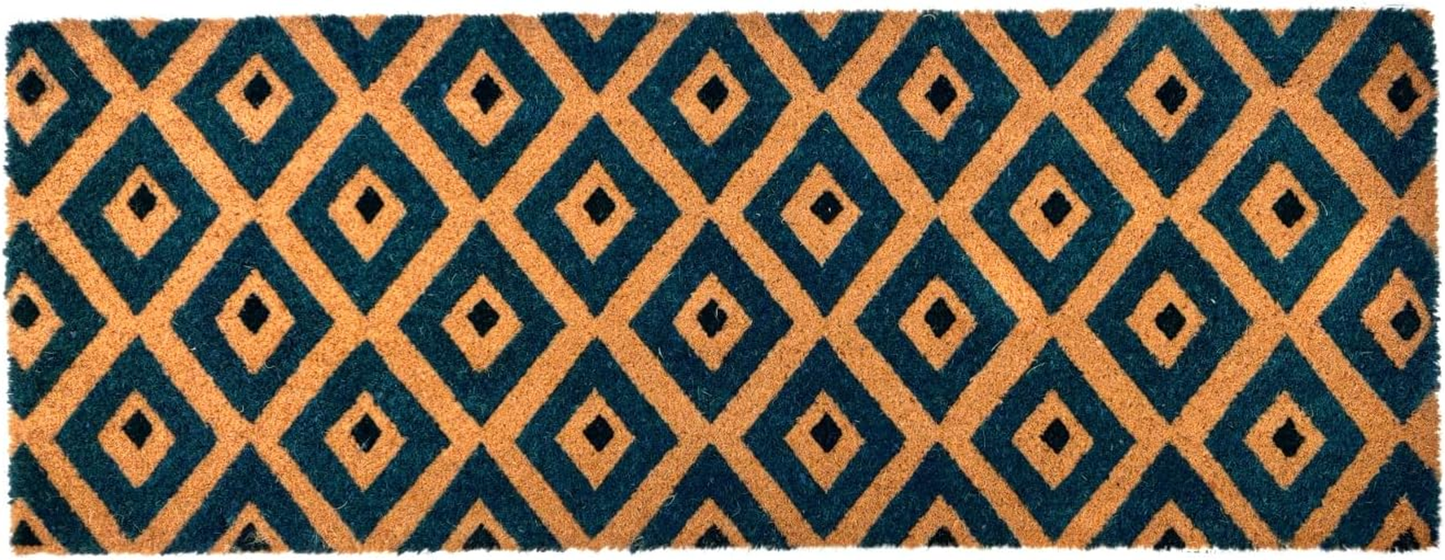 PVC Backed Coir Doormat for Indoor and Outdoor Use with PVC Backing Kimberley Blue (45X120 Cm) image number 2