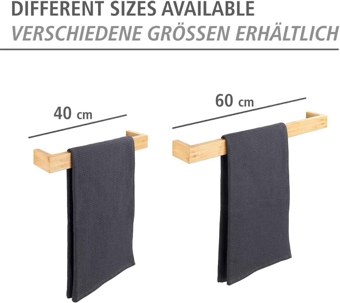 WENKO Bamboo Towel Rail 40Cm