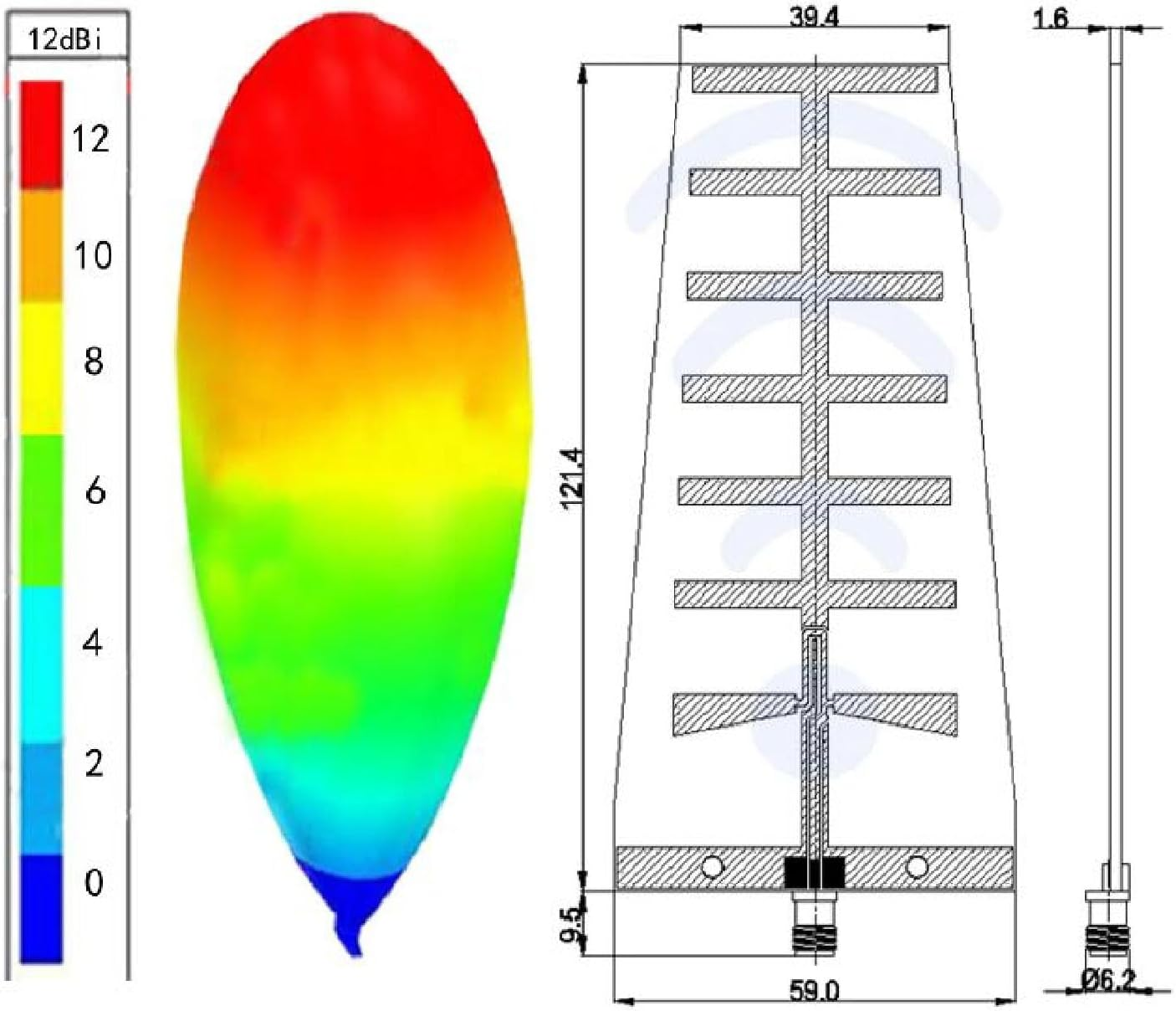 12Dbi 2.4Ghz 5.8Ghz Dual Band Wifi Directional Yagi Antenna Dual Band Wifi Wireless Network Card Adapter,Drone Remote Control Enhanced Signal and USB Network Adapters image number 6