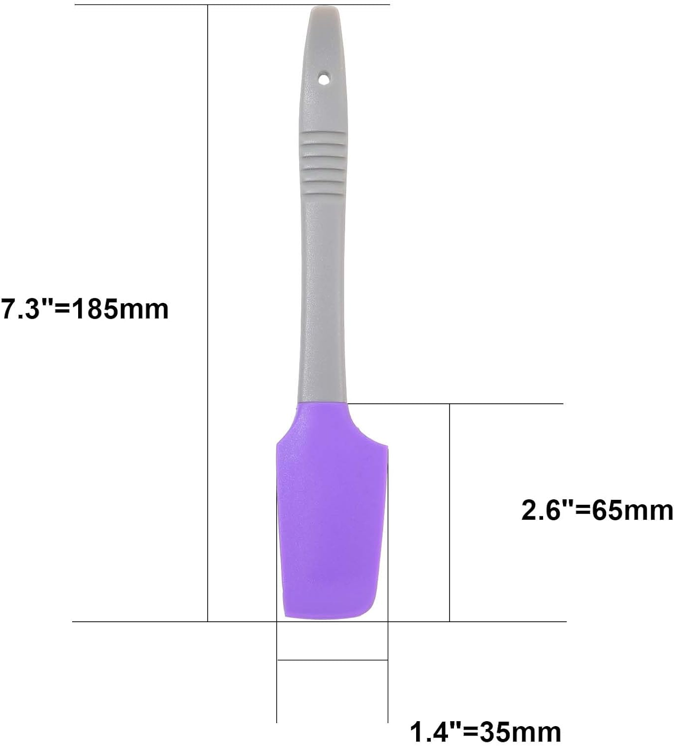 Sibba Silicone Mini Spatula 6 Pcs Curved Small Spatula Kitchen Scraper Spatula Wet Pet Food Can Spatula Rubber Jar Spatula Non-Stick Cooking Utensils for Baking Frosting Mixing 7 IN image number 2
