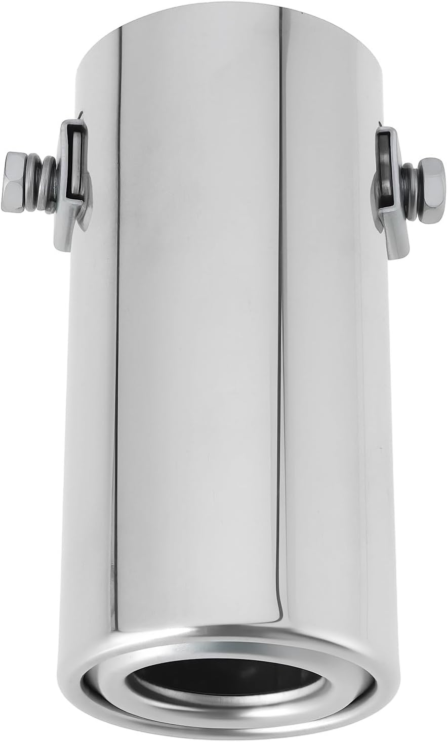 Car Stainless Steel Exhaust Tip Trim 106X50Mm Compatible with Fiat 500 Brava Bravo Duna Fiorino Idea Panda image number 3