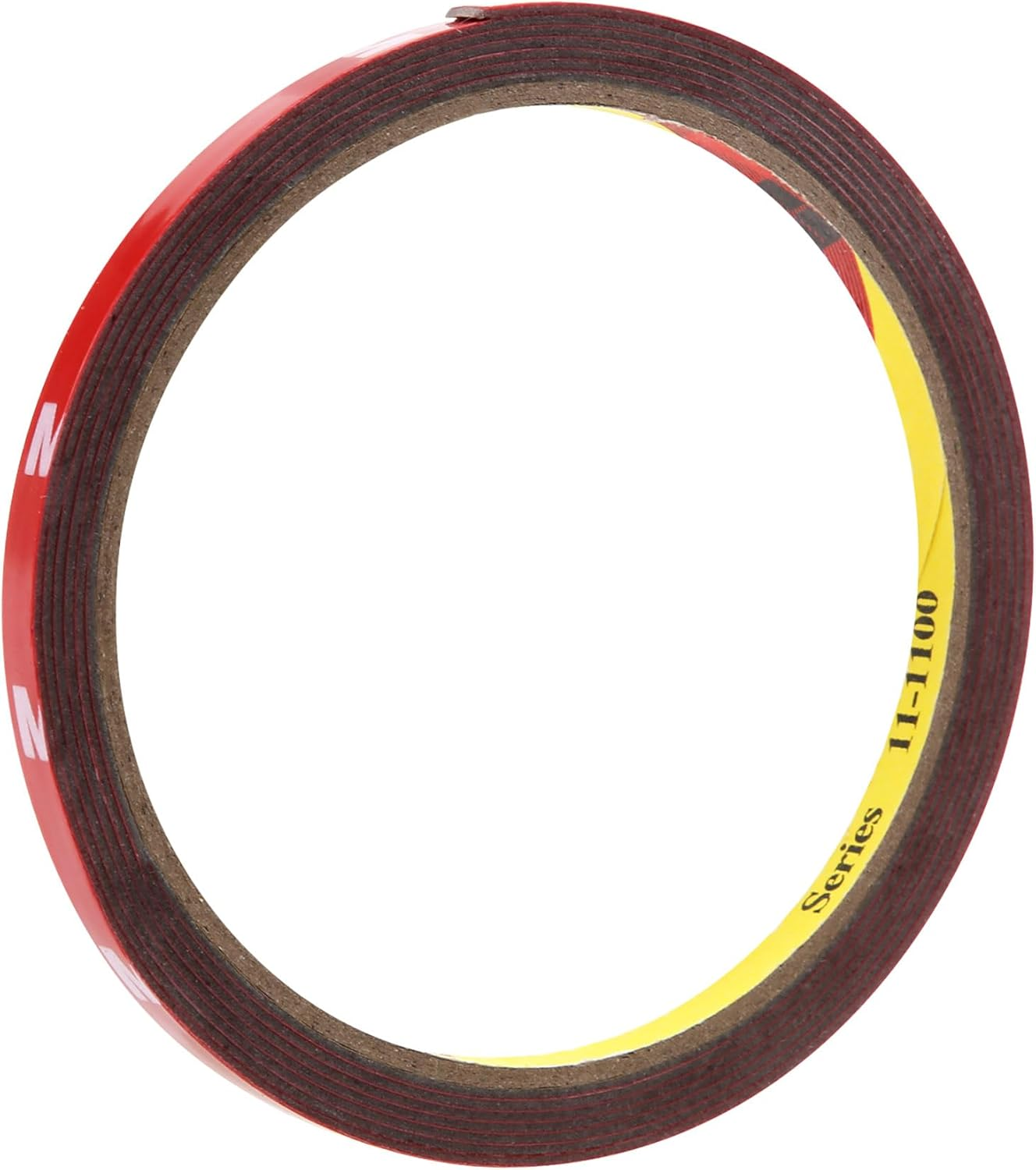 Tuperoymse Strong Permanent Double Sided Super Sticky Foam Tape Roll for Vehicle Car, Red 6MM X 3 Meters