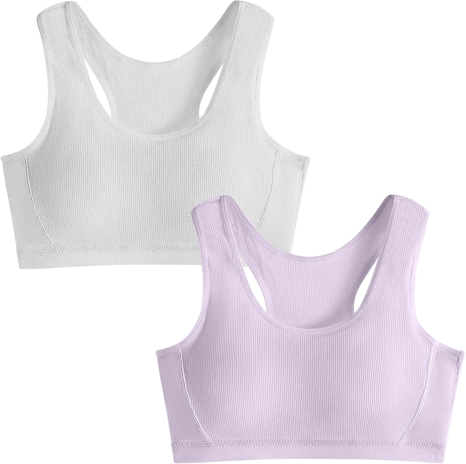 KEOYA Teen Girls Training Bra Kids Lightly Padded Beginner Bra Cotton Wireless Everyday Bra image number 3