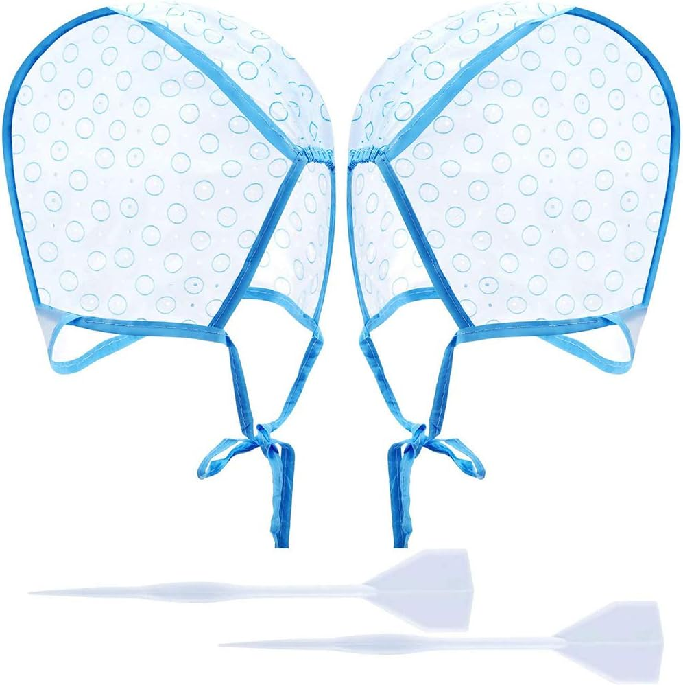 2 Pcs Tipping Cap Salon Hair Coloring Highlighting Cap Hair Highlight Dye Cap with Plastic Hooks for Salon image number 2