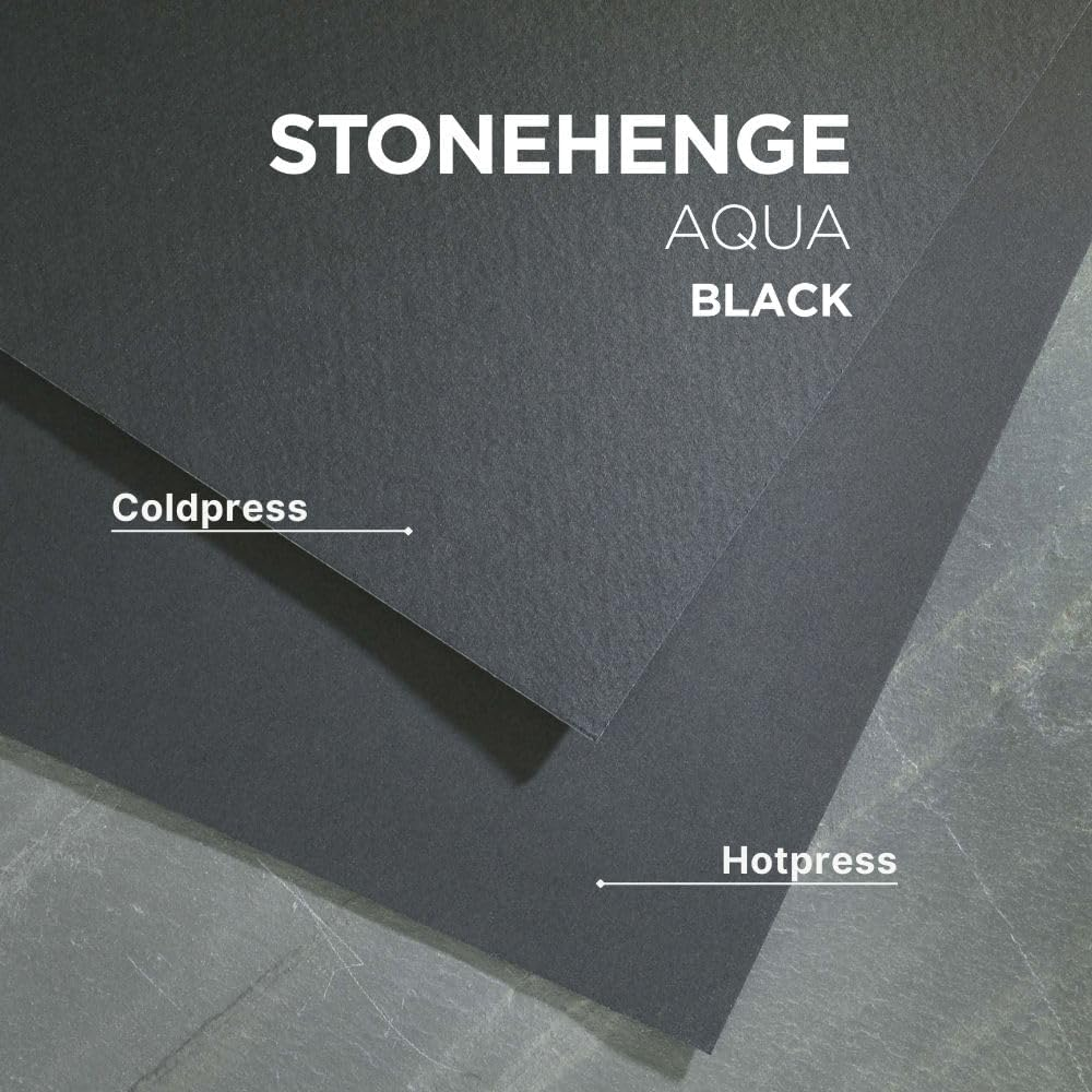 Stonehenge Aqua Black Watercolour Pad 300Gsm Hot Press, 8 X 10 Inch image number 5