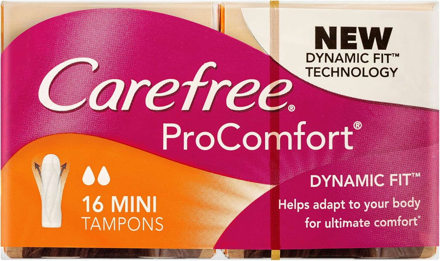 Carefree Procomfort Fragrance Free Mini Tampons 16 Pack image number 1