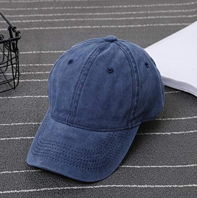 Kids Solid Cotton Baseball-Hat - Baby-Boys Washed Cotton Baseball Hats Toddler Infant Baseball-Cap for 2-7 Years