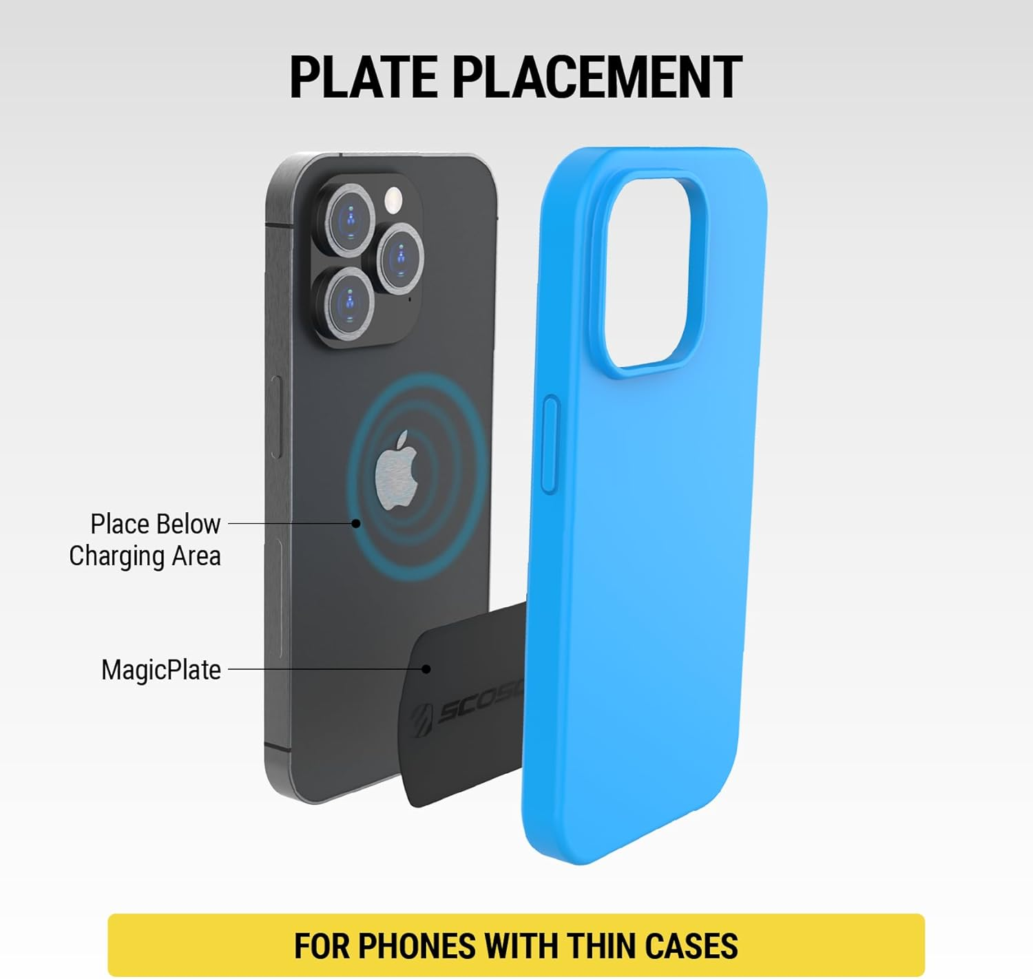 Scosche MPLT54T-2PKBP0 Magicmount Replacement Plate Kit for Magnetic Car Phone Mount Holder, Metal Plates W/Extra Strength Hold for Smartphone, Tablet, Magnet Cell Phone Stand & Phone Case, Pack of 2 image number 4