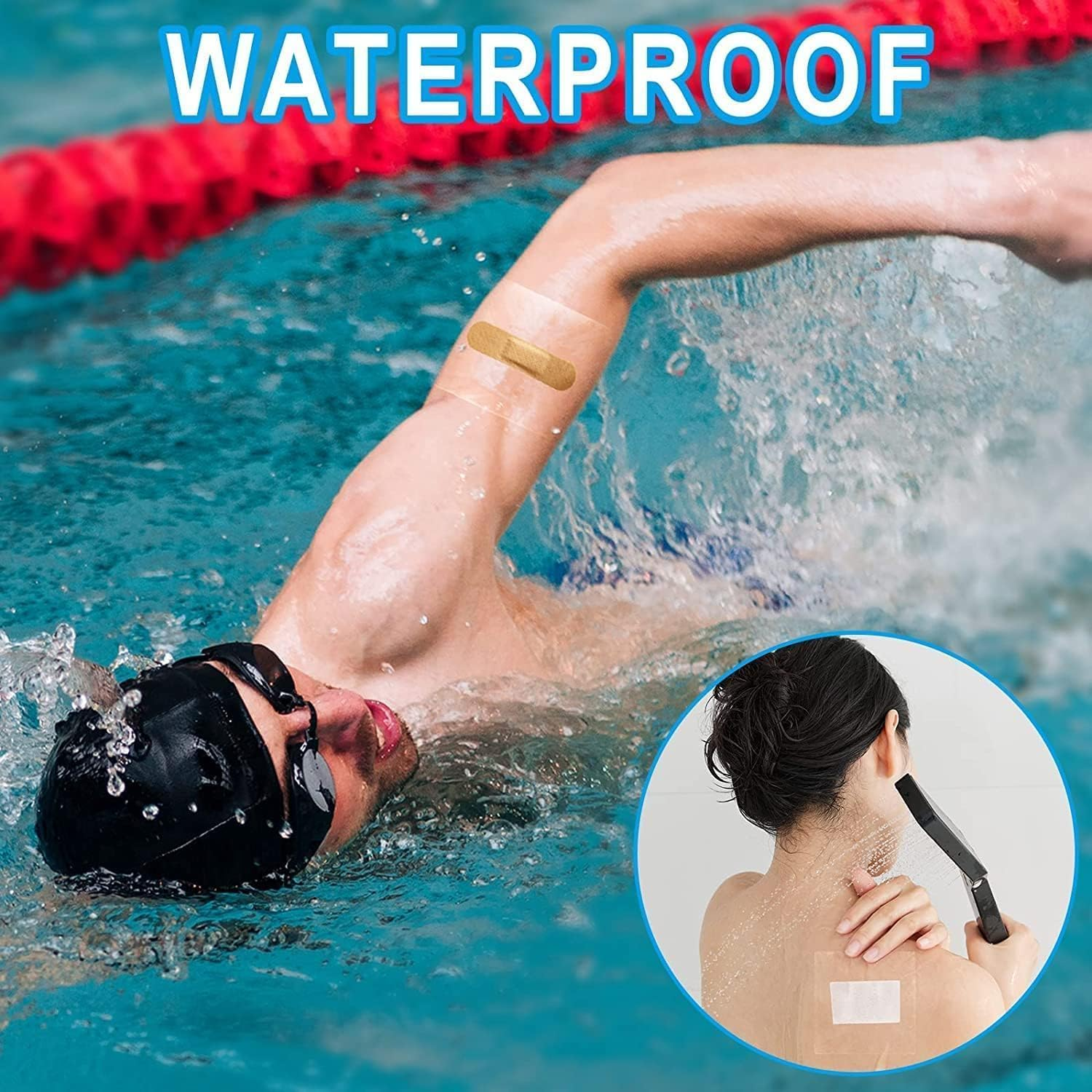 2 Pcs Clear Film Dressing Bandages, Breathable Protective Films, Waterproof PU Film Fixed Bandage Tape, for Waterproof Plasters&Tattoo Film Healing, Washing, Swimming & Bathing (6 * 79 In) image number 5