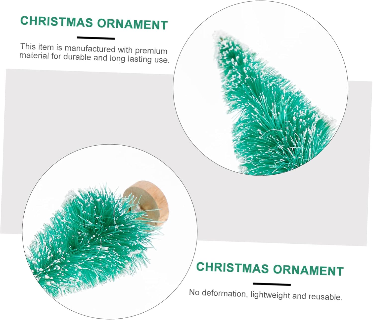 12Pcs Mini Christmas Tree PVC Desktop Ornament Home Shop Party Decor Blue Green White Gold Christmas Adornment image number 5