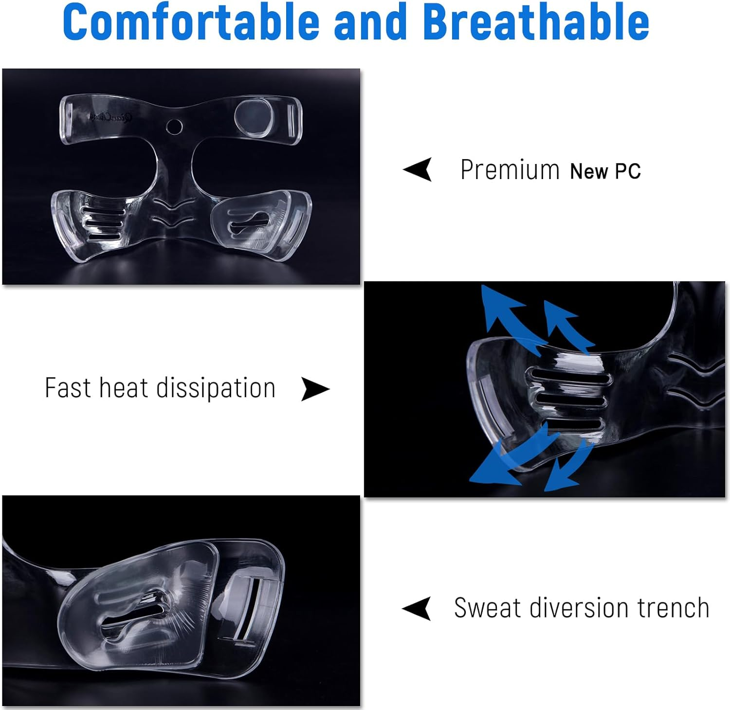 Qiancheng Nose Guard Face Shield for Broken Nose for Adult, Adjustable Face Guard with Padding,Qc-L5-L image number 1