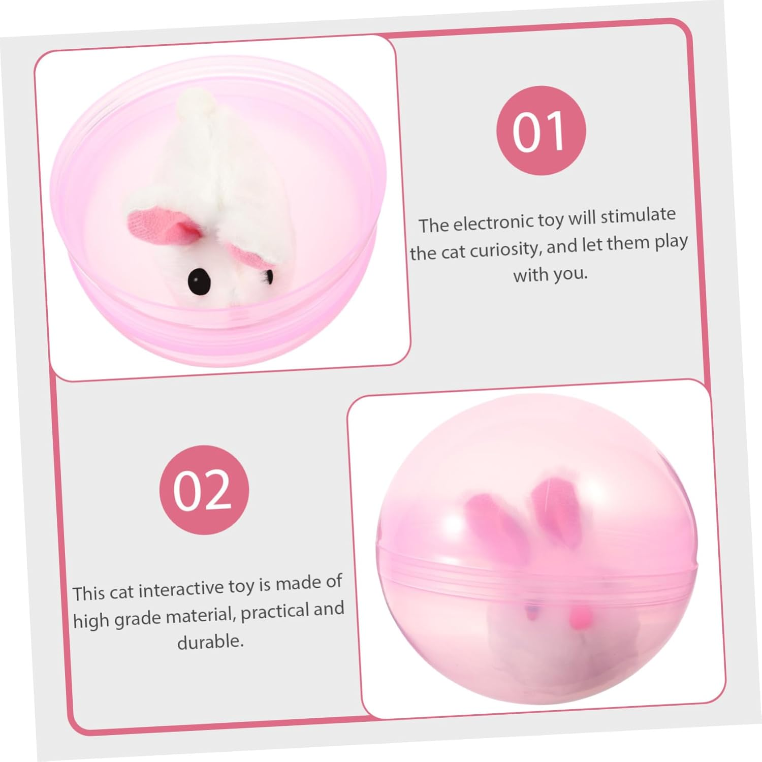 BESPORTBLE Cat Interactive Toy Running Electronic Teaser for Cats Encourages Exercise Curiosity Design for No Batteries Needed - Multi image number 5