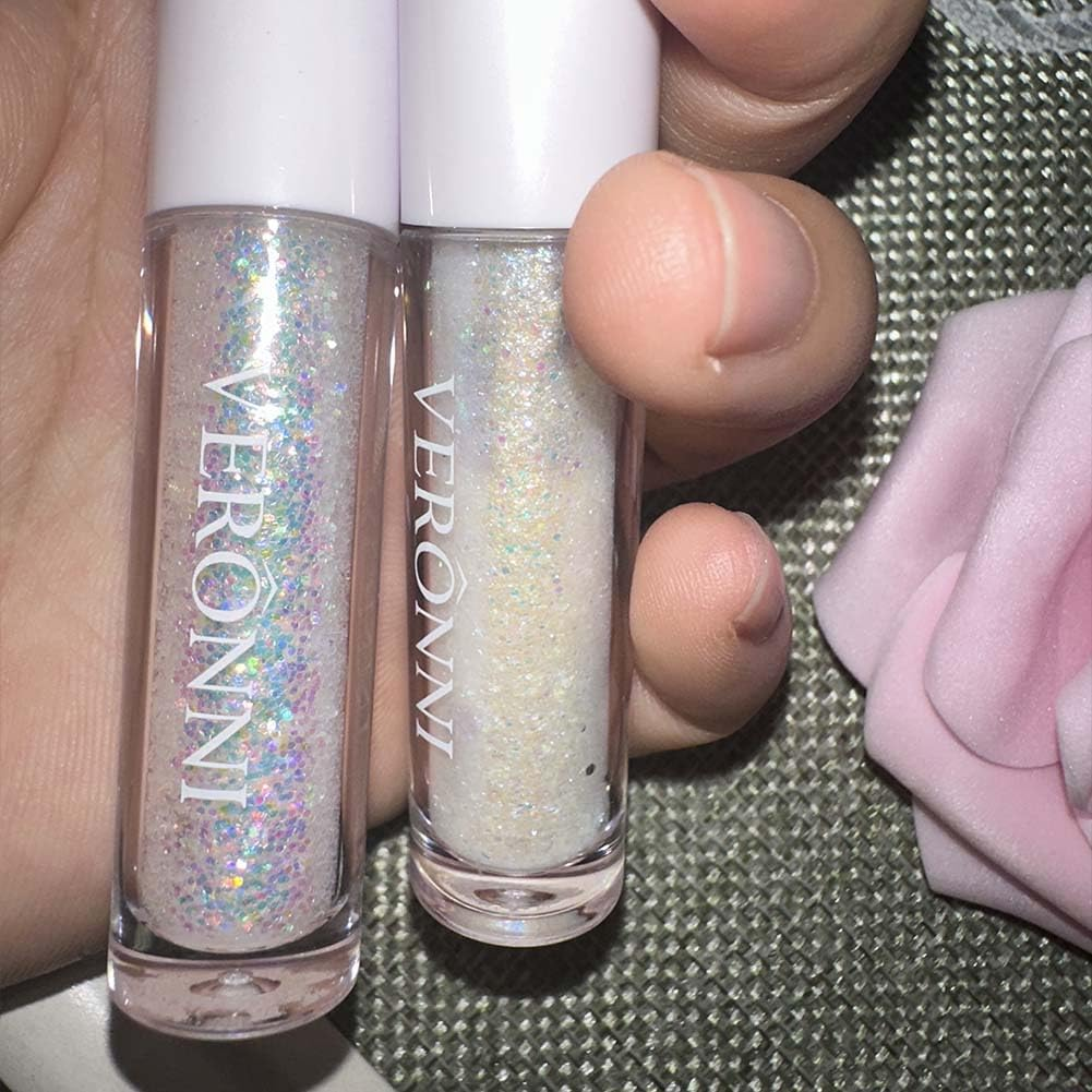 Liquid Glitter Eyeshadow 2Pcs,Glitter Eyeshadow Makeup Kit,Shimmer Liquid Eye Shadow Stick,Waterproof Long Lasting Shiny Colorful Glitter Eye Shadow for Women (#01#03) - (0204) image number 6