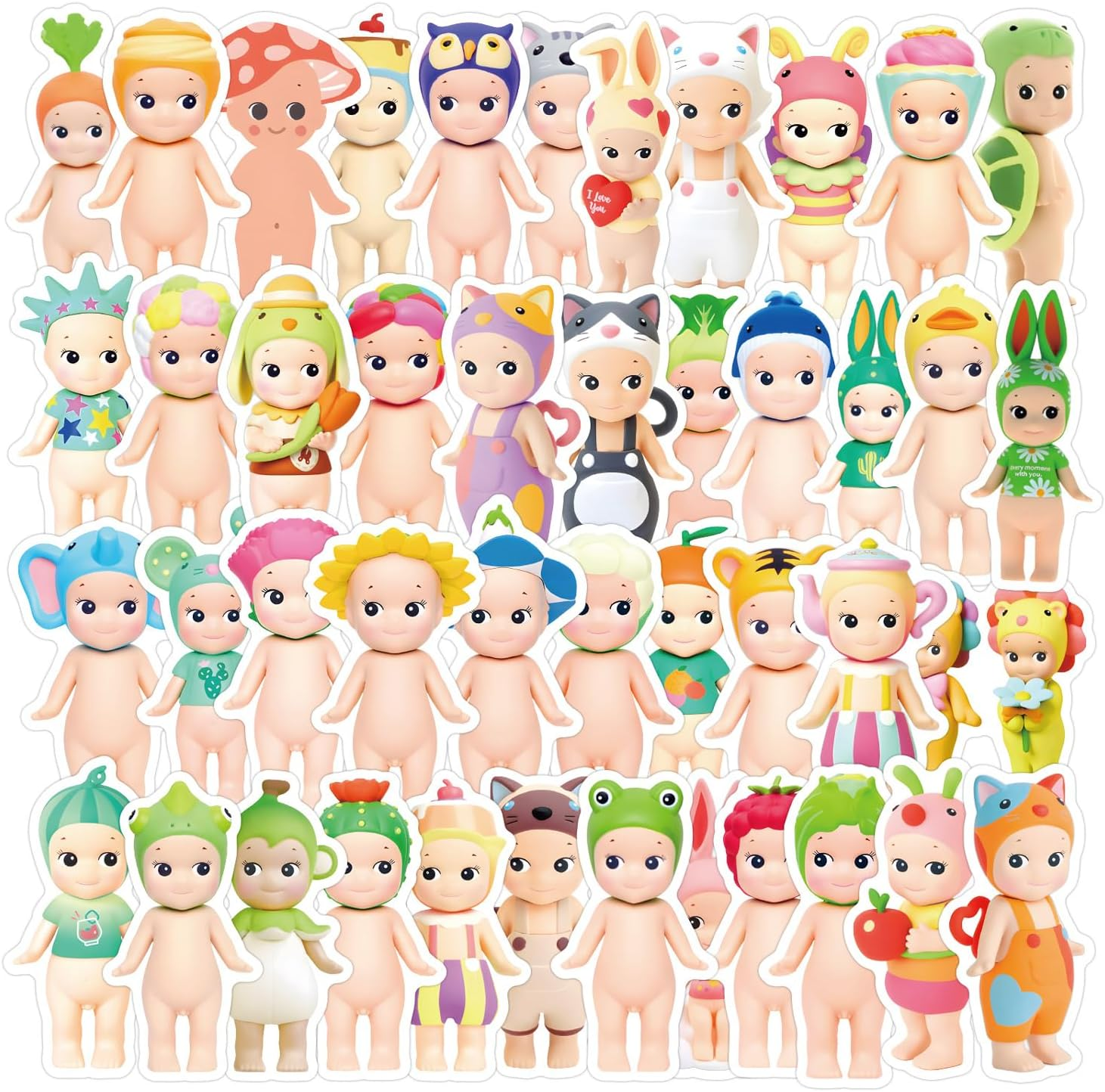 110Pcs Sonny Angel Stickers, Vinyl Waterproof Cute Sonny Angel Stickers for Kids Teen Crafts Laptop Bottles Envelopes Gifts Tags Snowboard image number 1