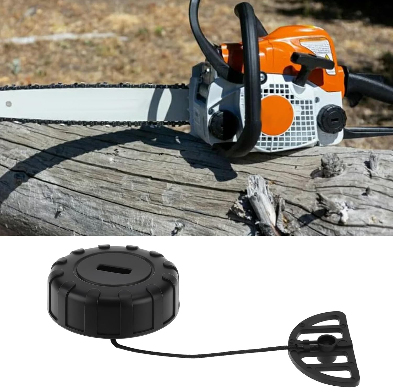 SING F LTD 2PCS Gasoline Saw Fuel Tank Cap Engine Oil Tank Cap 11303500500 Compatible with Stihl 017 018 MS170 MS180 Chainsaw image number 3
