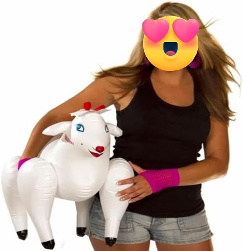 Merrimix - Inflatable Sheep Lamb - Fun Pool Birthday Party Decorations, Inflatable Animals, Pool, Beach & Yard, Farm Animal, Blow up Sheep and Novelty image number 1