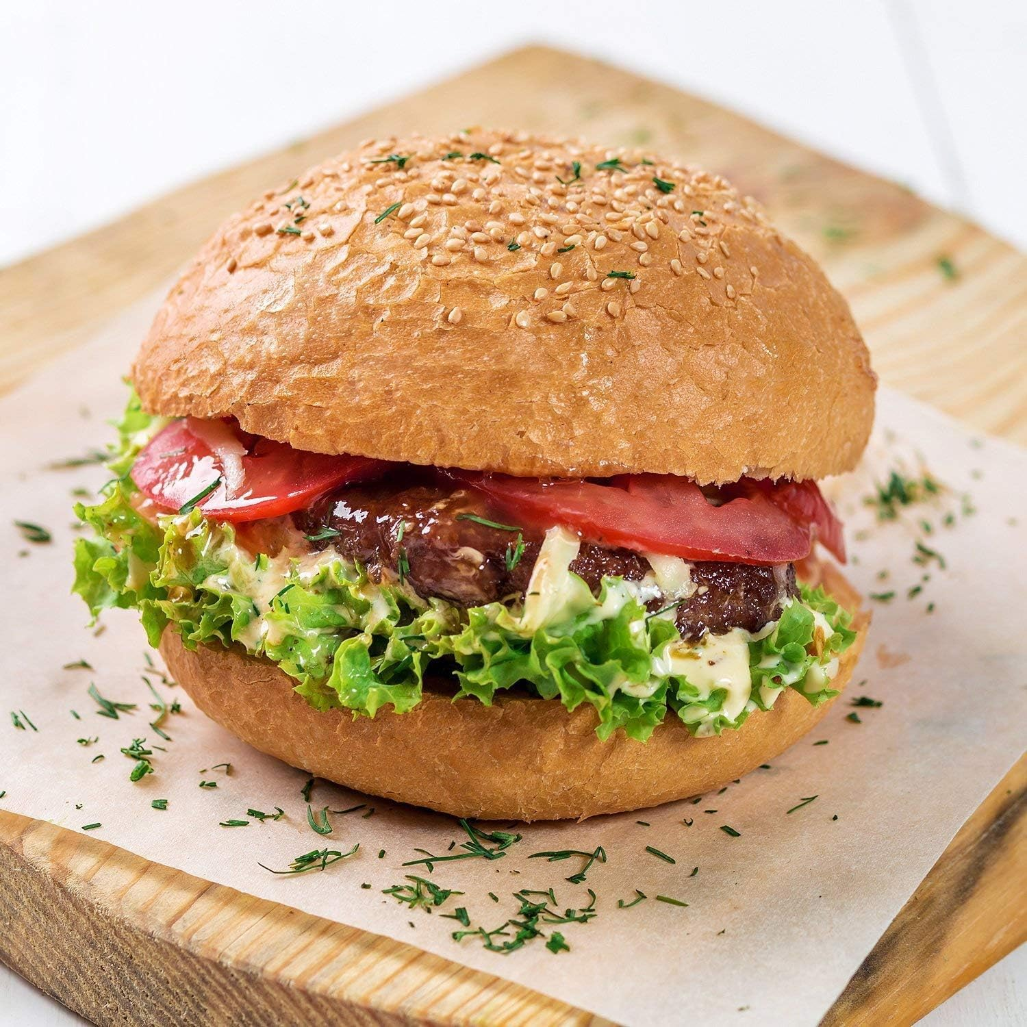 Belmalia 500 Burger Paper Sheets Square | Baking Paper | Wax Paper for Hamburgers, Press, Grill | Non-Stick | 14 X 14 Cm image number 4