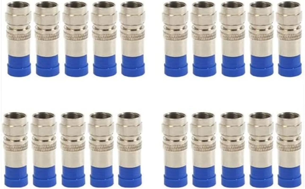 ZONADA F-Connector Crimper Stripper Cutter Set for Coax Coaxial Cable RG6 RG59 RG11 Hand Compression Crimping Cutting TV Cable Hand Tool 20X F Compression Connectors Included image number 6