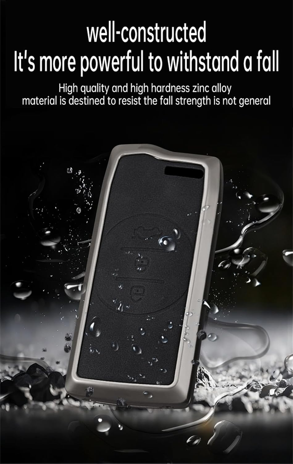 Ontto Metal Leather Key Fob Cover Fit for Chery Tiggo 8Plus Tiggo 8 New 5 plus 7Pro Max Omoda 5 C5 Smart Key Shell Case Keyring Key Holder Keychain Accessories image number 5