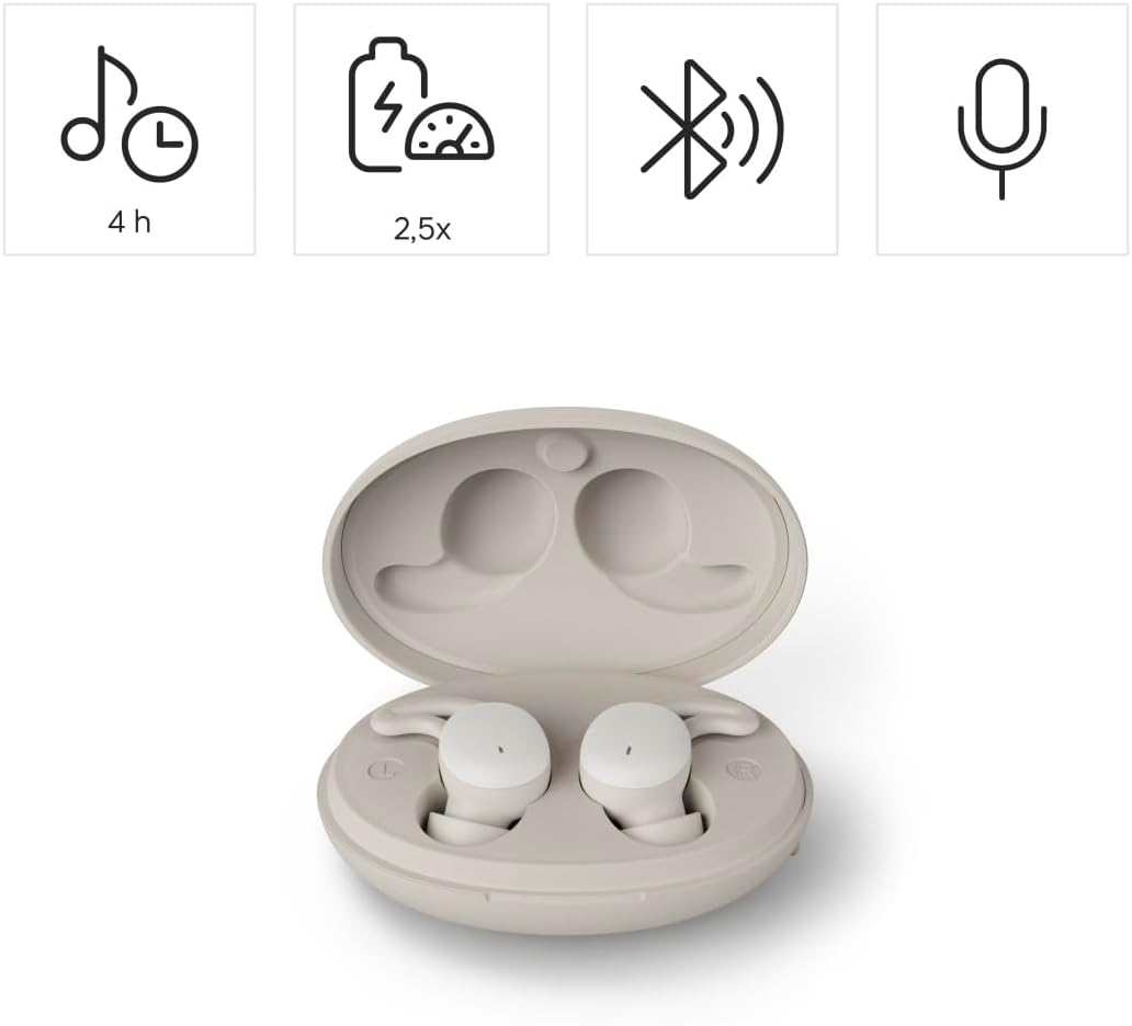 Hama Bluetooth Headphones Spirit Calm TWS In-Ear Sleep Headphones White/Grey image number 4