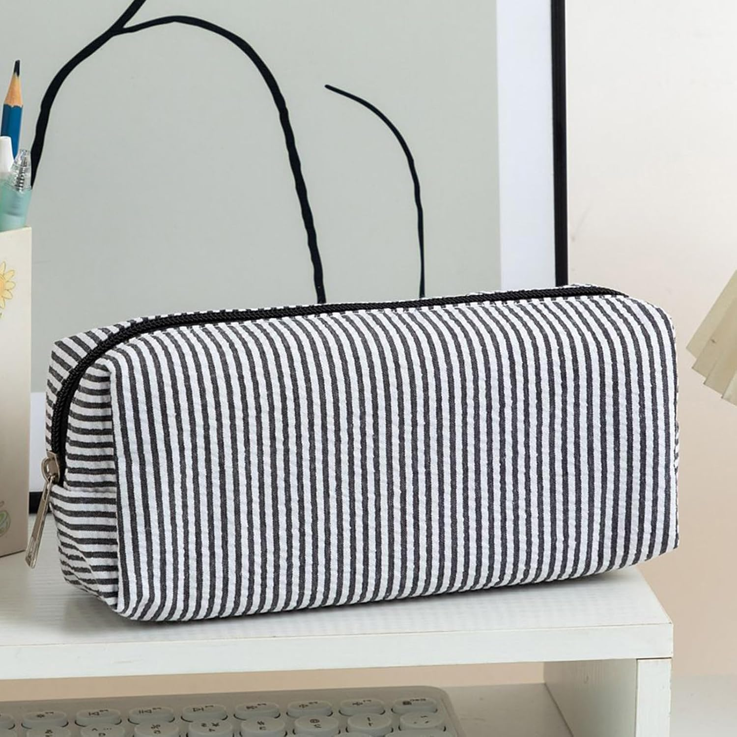 Tktouci Pen Case - Cute Pencil Case Large Capacity Pen Pouch | Portable Organizer School Supplies for Brushes Makeup Purse Daily Classroom Art Class Office Work Desk Home Birthday Preschool