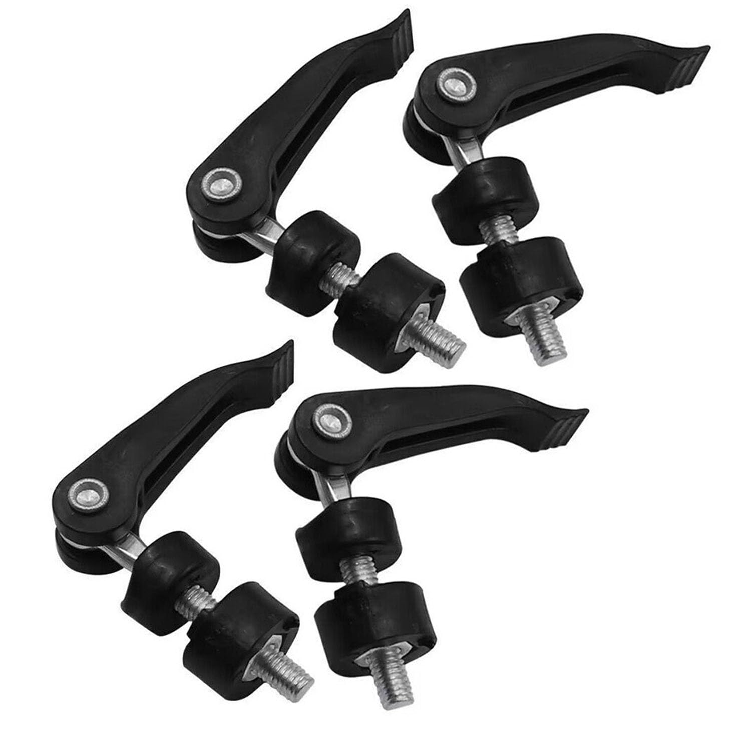 Shengsenfu 4Pcs Black Aluminium M6 Hex Quick-Release Screw for Lawnmower & Seat Post, Bike Seat Clamp, Tile Cutter Repair Tool image number 3