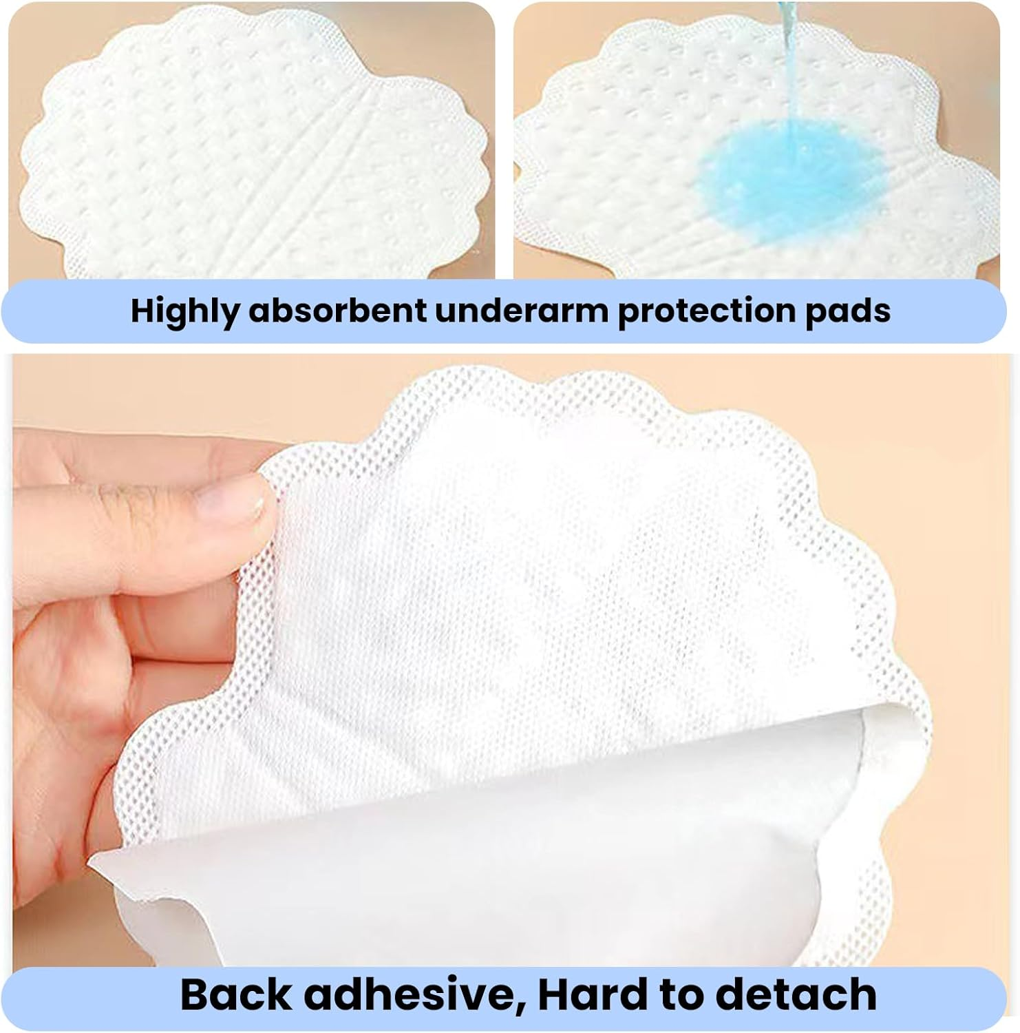 Agwenkui 20 Pcs Underarm Sweat Pads Disposable Underarm Pads - Sweat Pads for Women and Men with Breathable Armpit Sweat Guards Comfortable Unflavored Protection image number 3