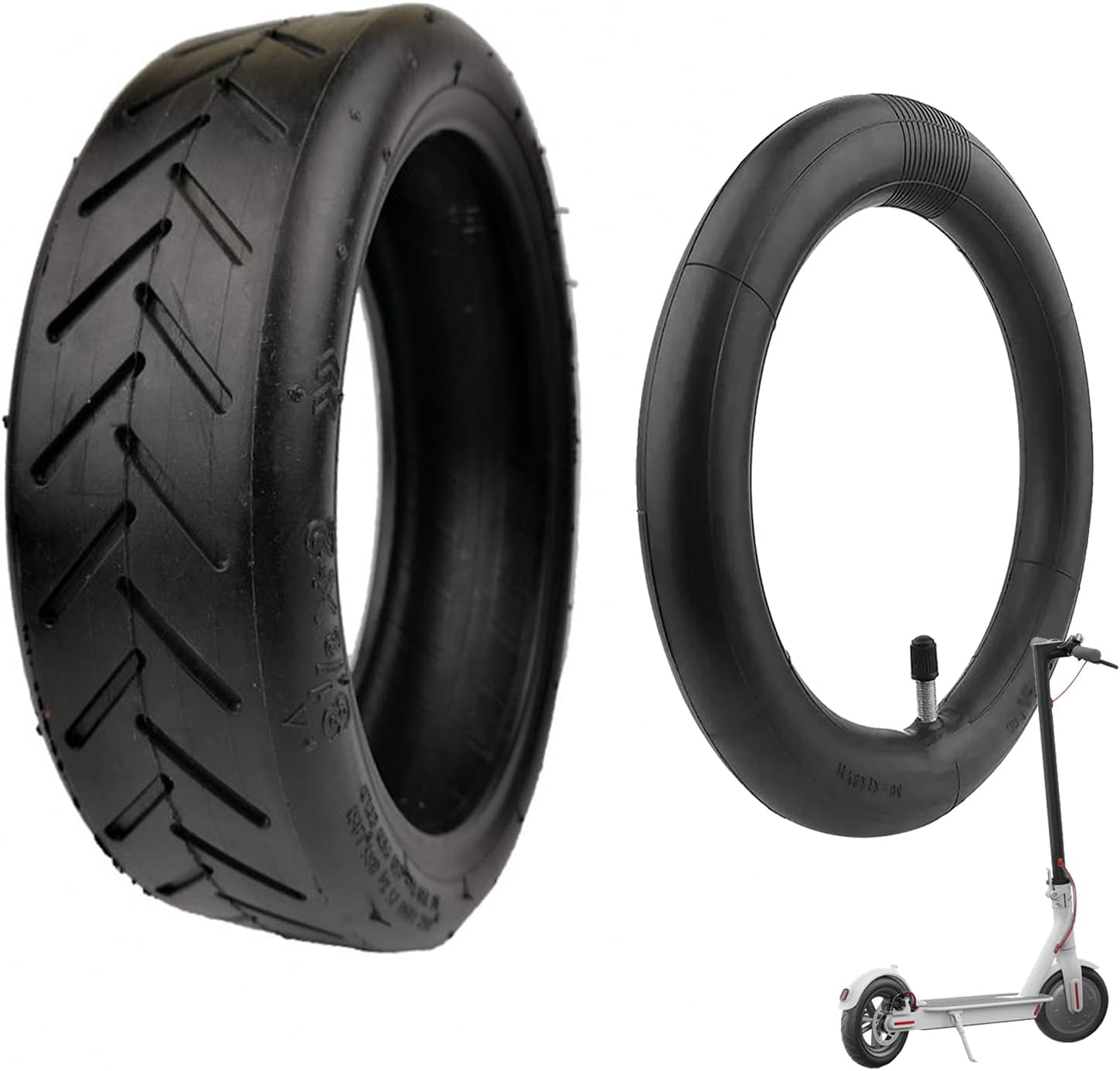 TINA.WIN M365 Tyres, 8.5 Inch Replacement Wheels Solid for Xiaomi Pro 2/M365 Pro/1S/3/3 Lite/Essential and All 8.5 Inch Electric Scooters, Explosion-Protected, Non-Slip, Puncture-Proof image number 2