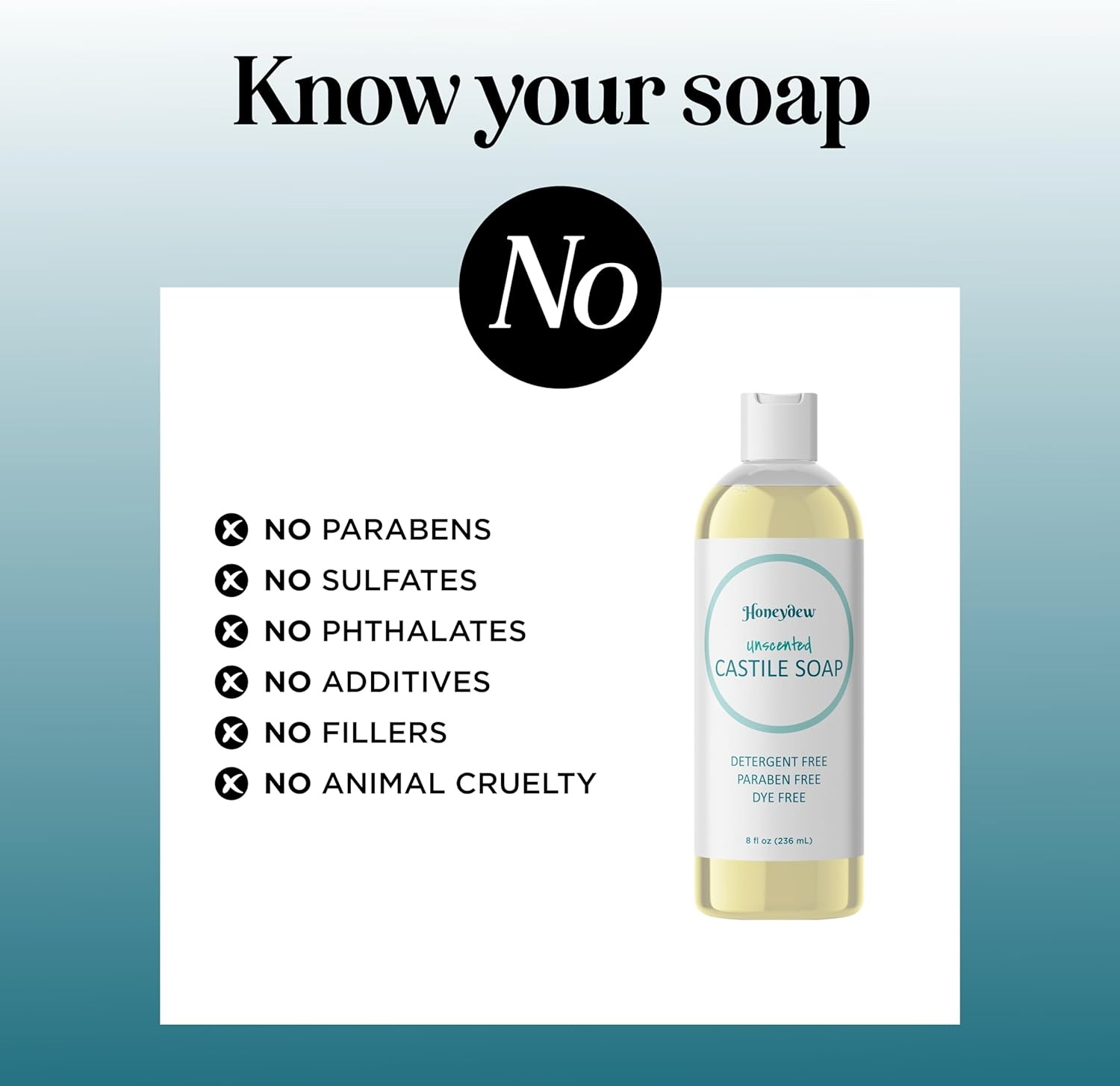 Maple Holistics 100% Pure Castile Soap Unscented Liquid Mild Soap for Body or Home Use with Olive Oil and Glycerin Skin Care Vegan Friendly All Purpose Cleaner Detergent Free & Sls Free Daily Soap image number 2