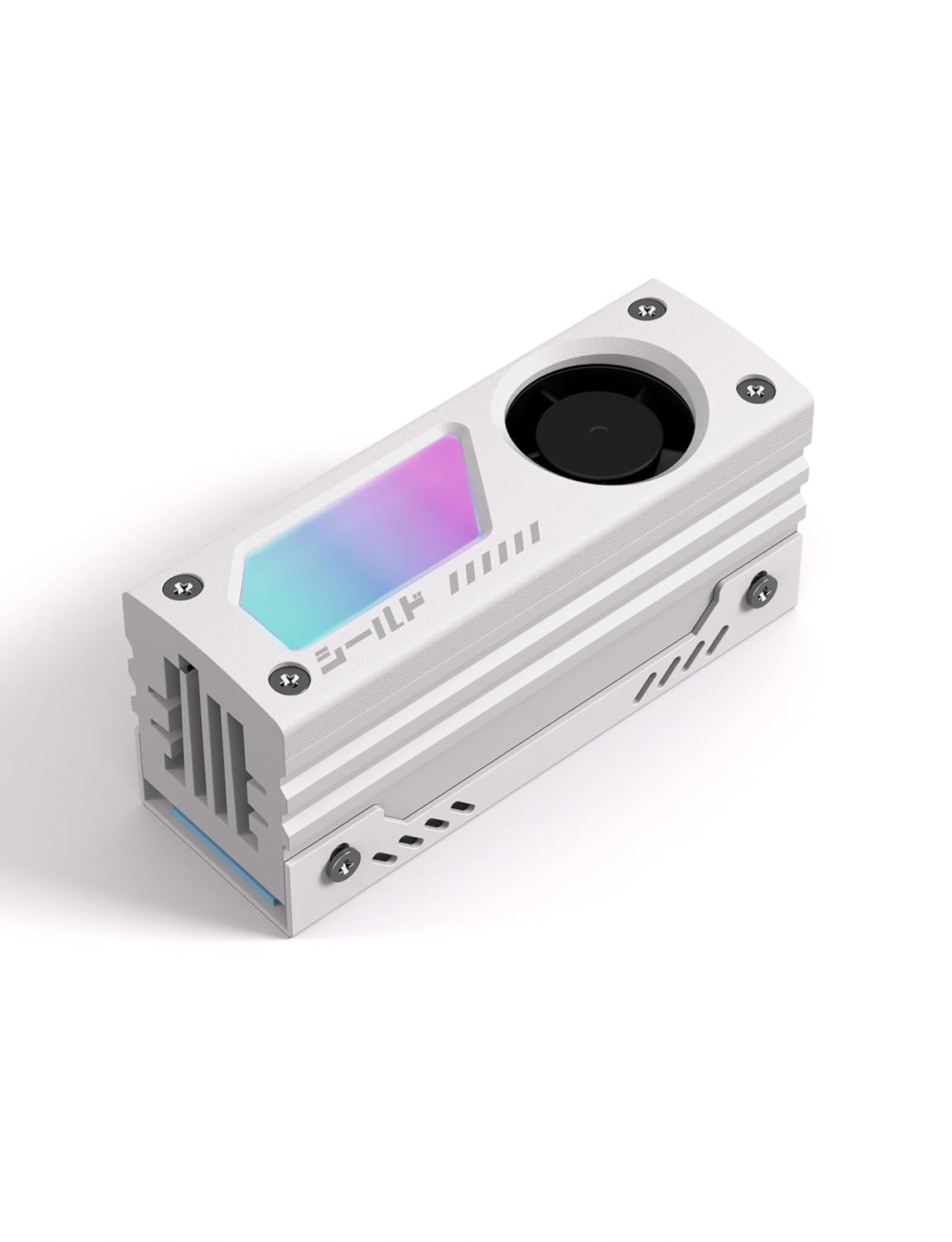 EZDIY-FAB Shield ARGB M.2 SSD Heatsink with Build-In 20Mm PWM Fan, Premium Aluminum Design,5V 3-Pin ARGB Sync, High-Performance SSD Cooler for M.2 2280-White-1 Pack image number 6