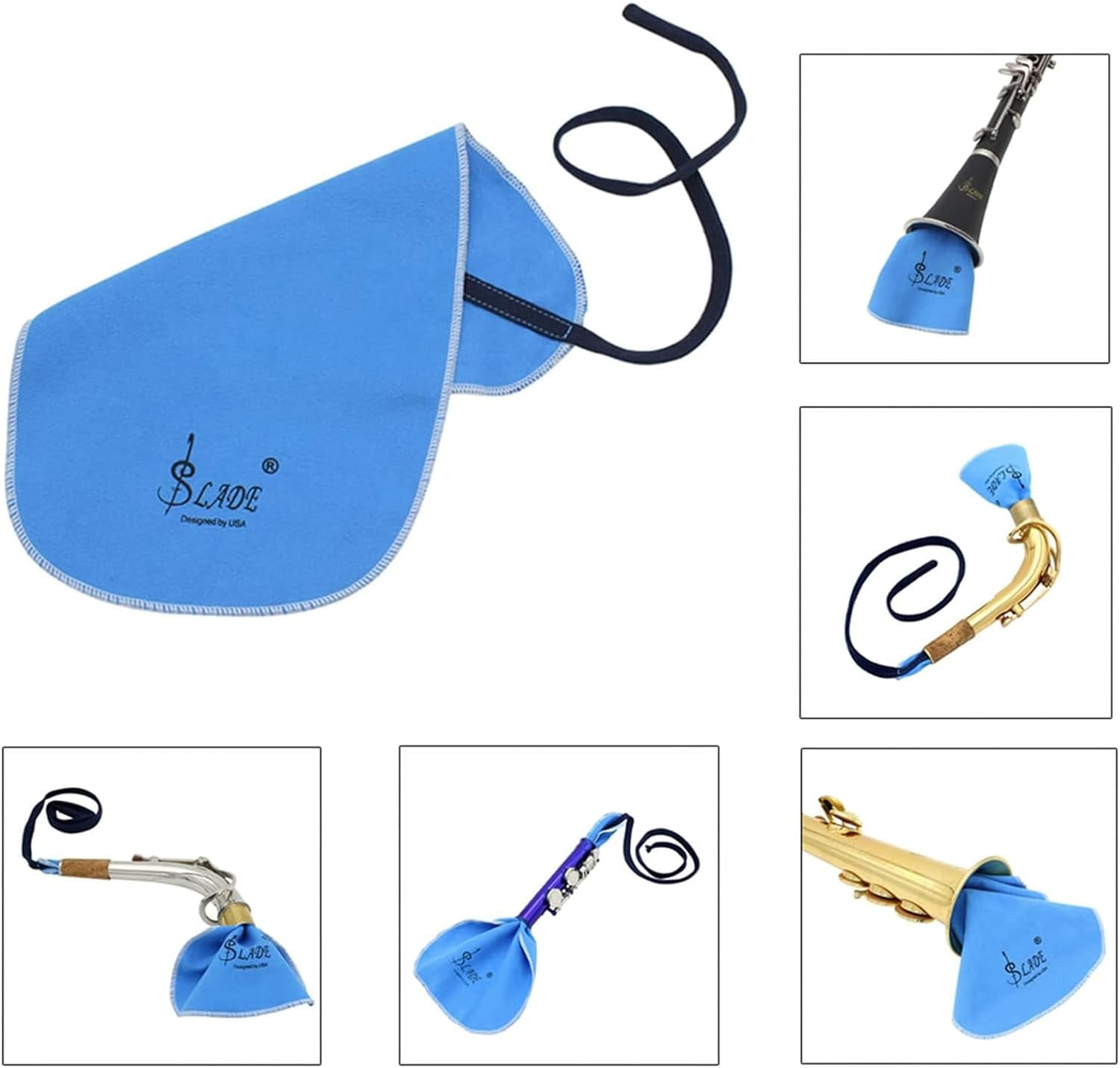 Sax Saxophone Cleaning Cloth for Alto/Tenor/Flute/Clarinet/Saxophone/Sax Parts & Accessories image number 6