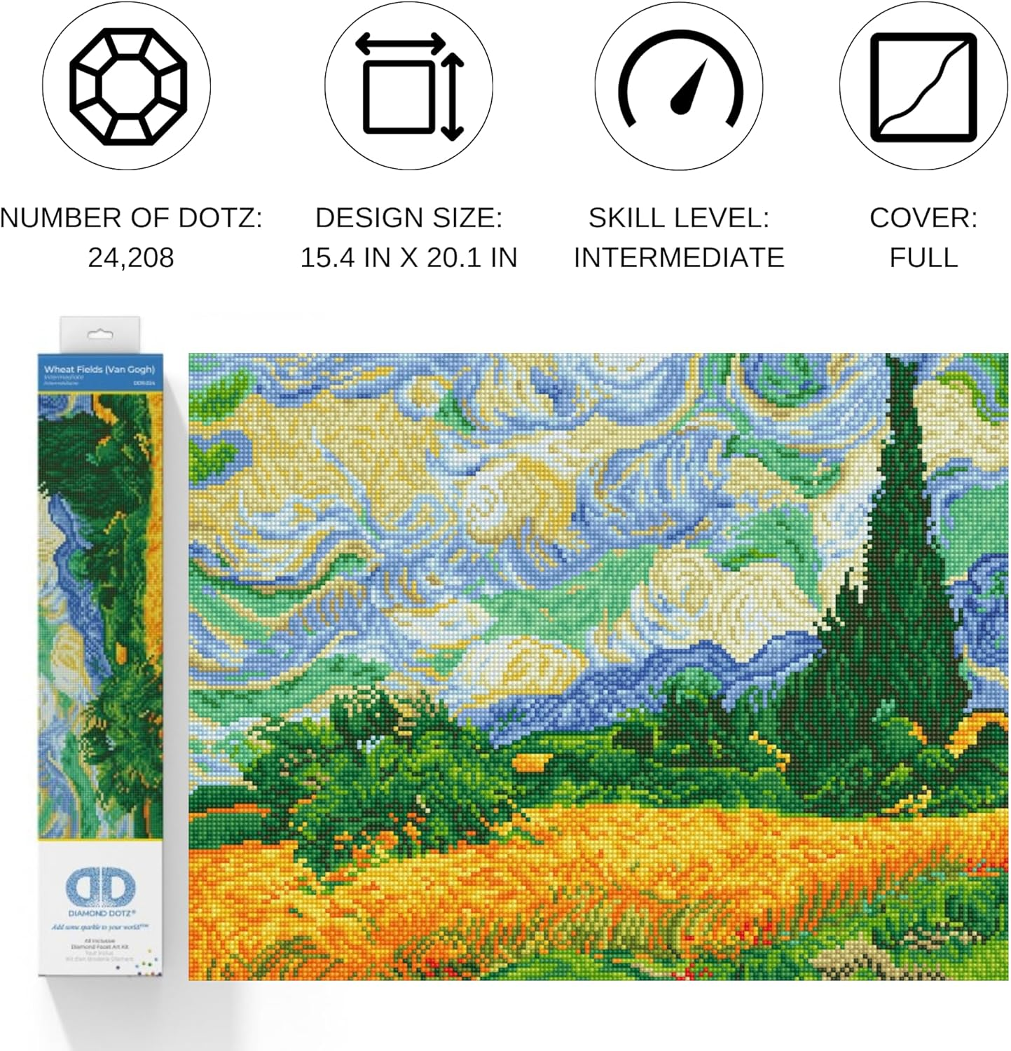 DIAMOND DOTZ DIAMOND DOTZ Wheat Fields (Van Gogh) - 50.8 X 39CM image number 1