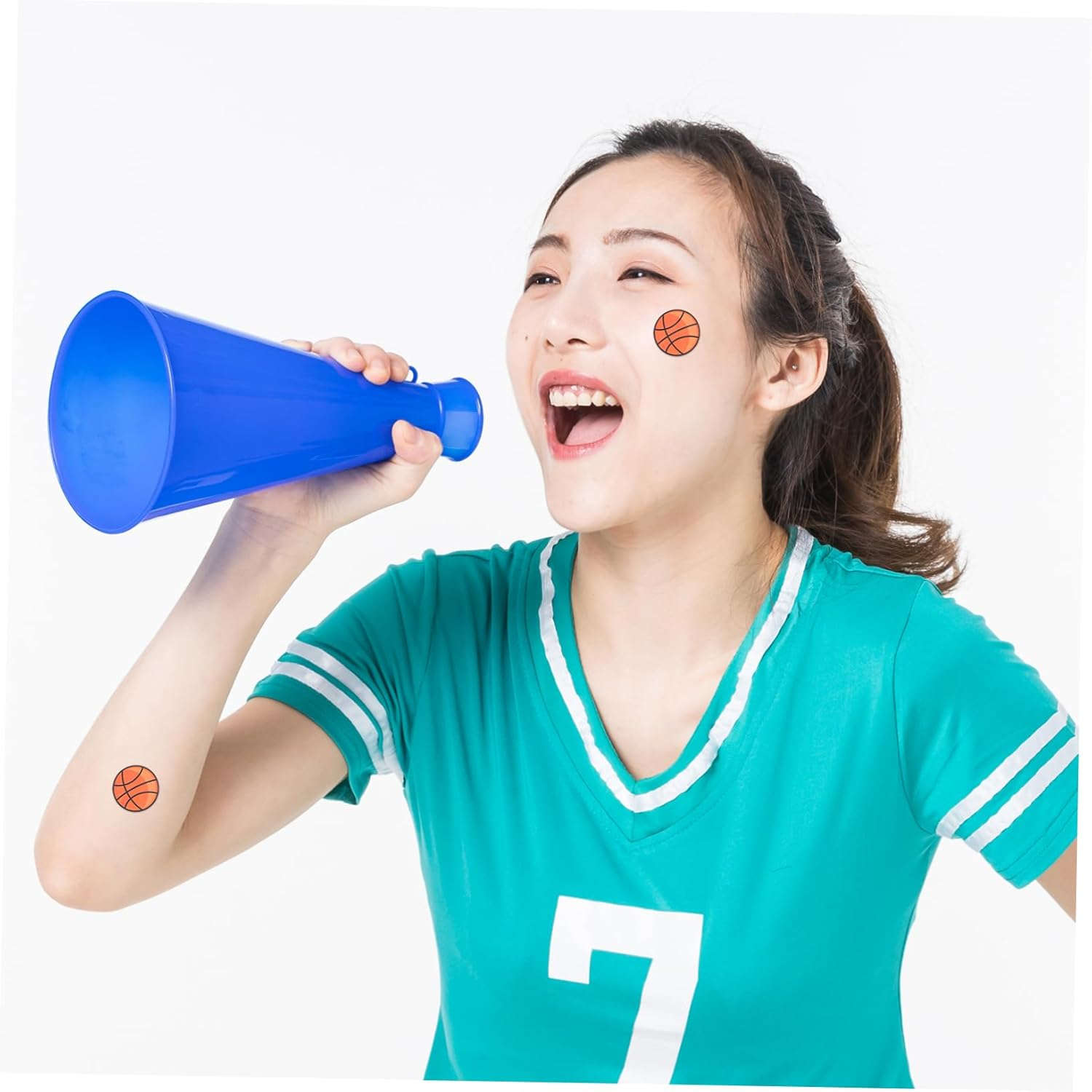 SOESFOUFU Basketball Temporary Stickers Waterproof Sports Body Sticker for Boys and Girls Women Game Face Decal Cheer Sturdy Arm Tattoo for Basketball Fans image number 3