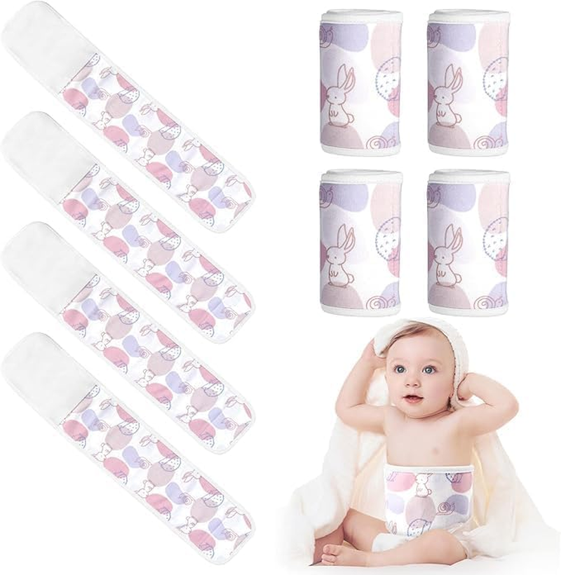 4Pcs Baby Infant Umbilical Cord Belly Bands Cartoon Cotton Soft Baby Belly Belt, Adjustable Newborn Belly Button Wrap, Baby Tummy Wrap for Protection, Baby Gifts for 0 to 12 Months(Hedgehog) image number 6