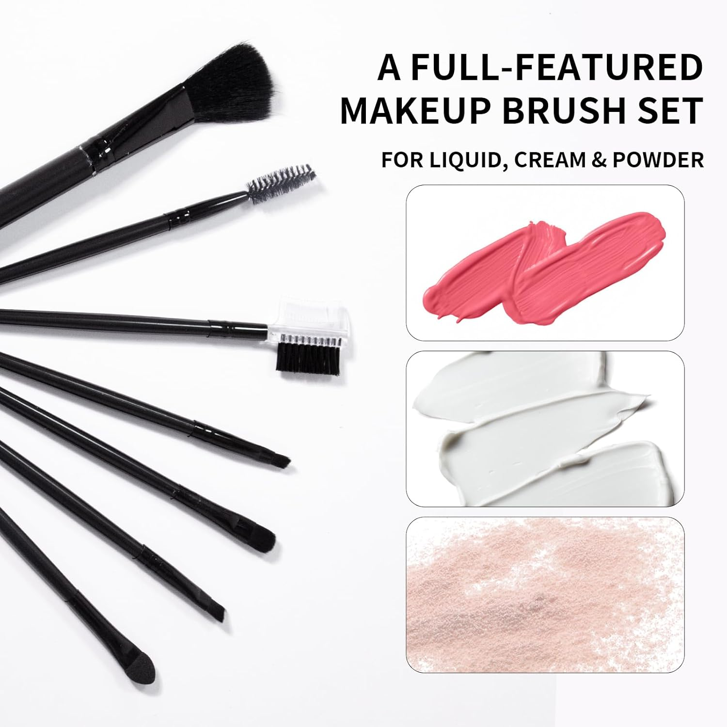 Makeup Set Full Kit for Women Teen Girls, Makeup Present Set, Includes Eyeliner, Blusher, Eyebrow Pencil, Foundation, Mascara, Eyeshadow, Brushes, Lip Gloss, Sponge, Cosmetic Bag - Set 02 image number 5