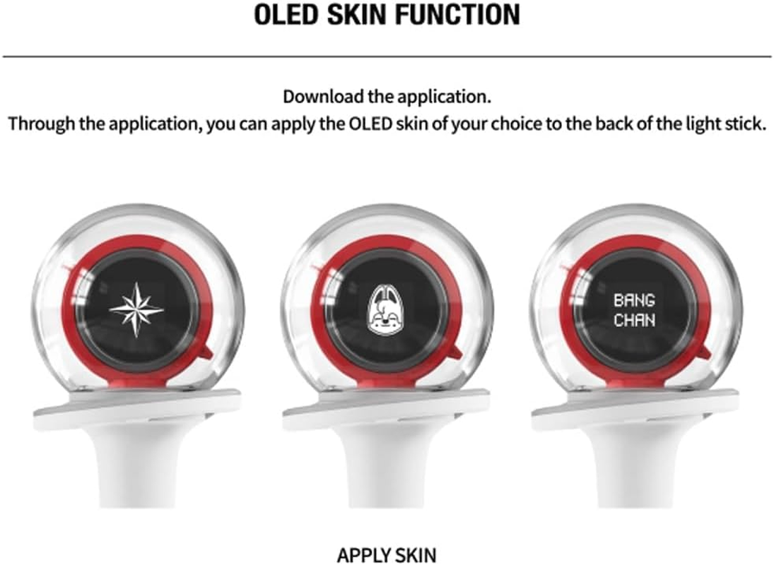 Kofisa Stray Kids Official Lightstick Ver 2, Stray Kids Kpop Merch, White image number 5