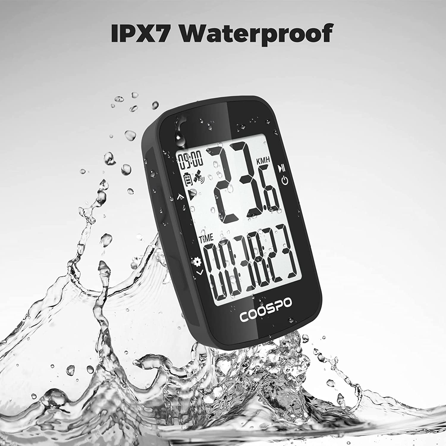 COOSPO Bike Computer,Cycling GPS Units Bicycle Computer with Ipx7,Wireless Speedometer Odometer GPS for Bike,2.3 Inch Auto-Backlight,Bike GPS Tracker with Max Speed Alarm image number 2