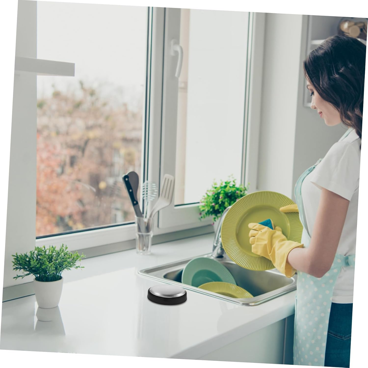 Zerodeko Stainless Steel Odor Eliminating Soap Bar Stain Removing Shaped Soap for Kitchen Portable Metal for Home image number 5